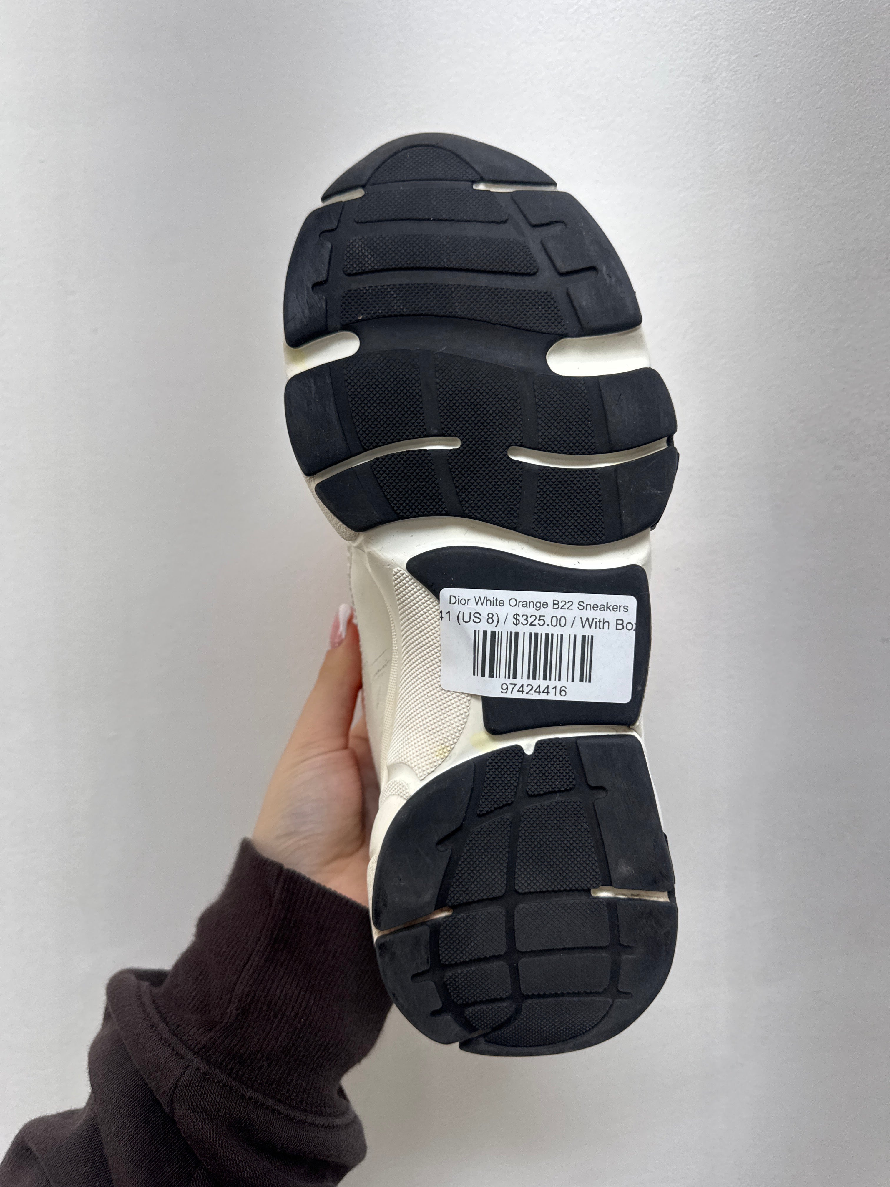 Dior White Orange B22 Sneakers