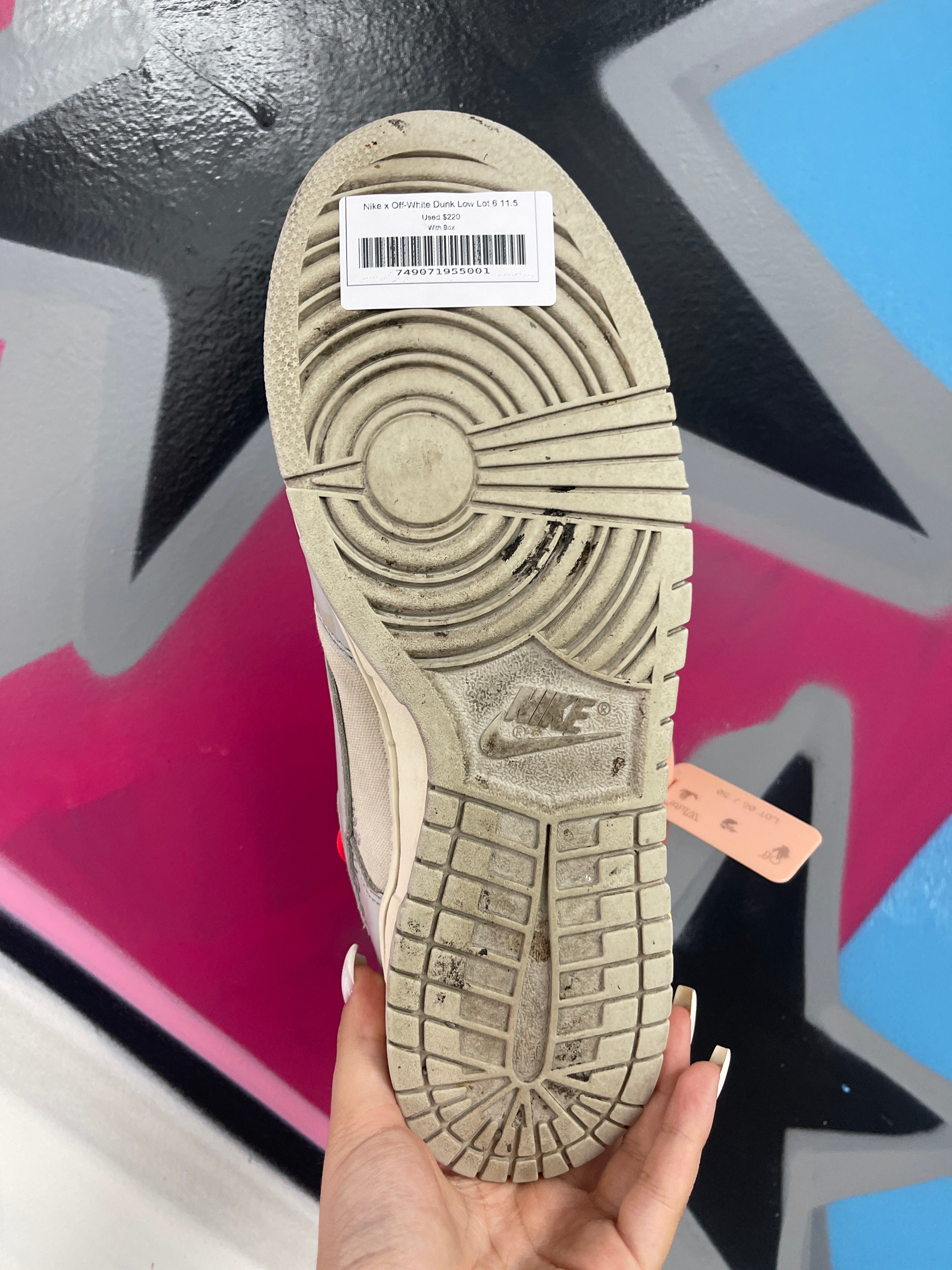 Nike x Off-White Dunk Low Lot 6 Used With Box