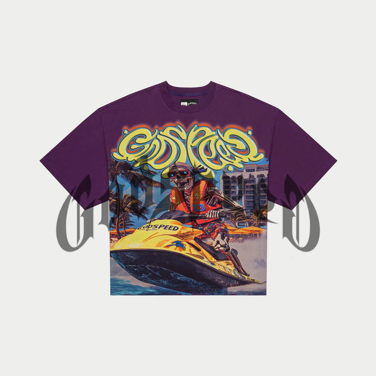 Godspeed 'Wave Runner' Purple Wash Tee