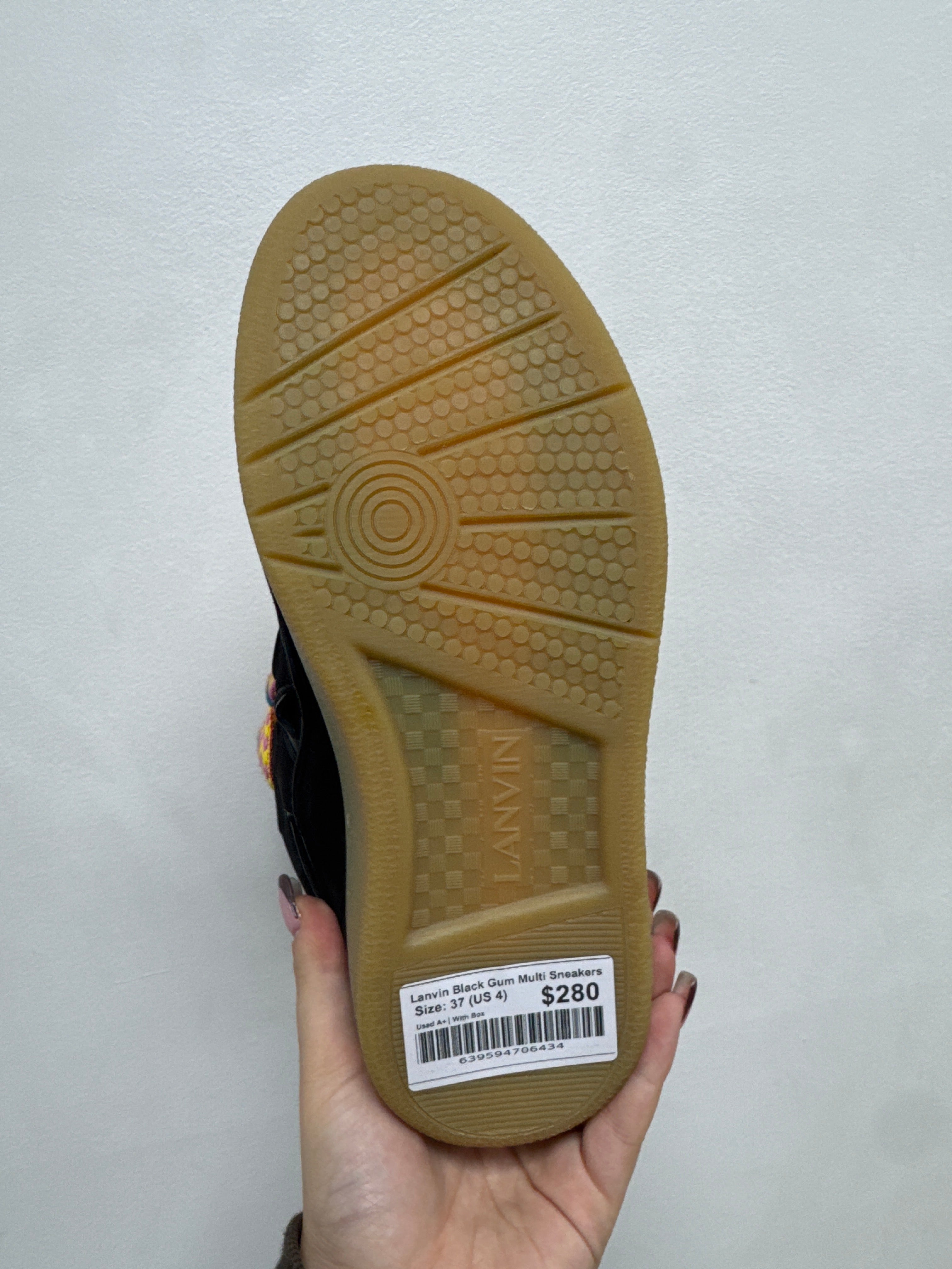 Lanvin Black Gum Multi Sneakers