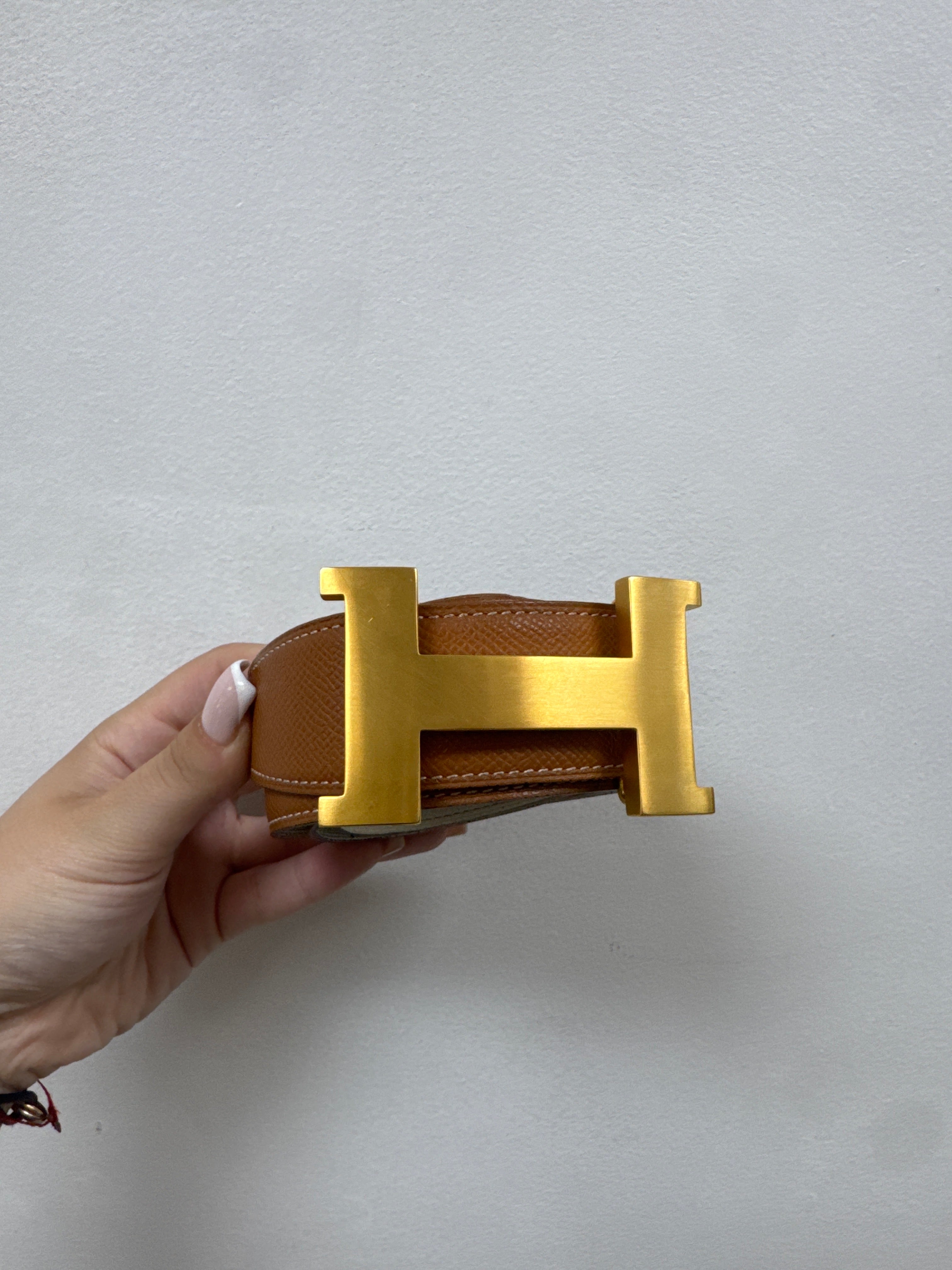 Hermes Brown Gold Buckle (100-40) Belt