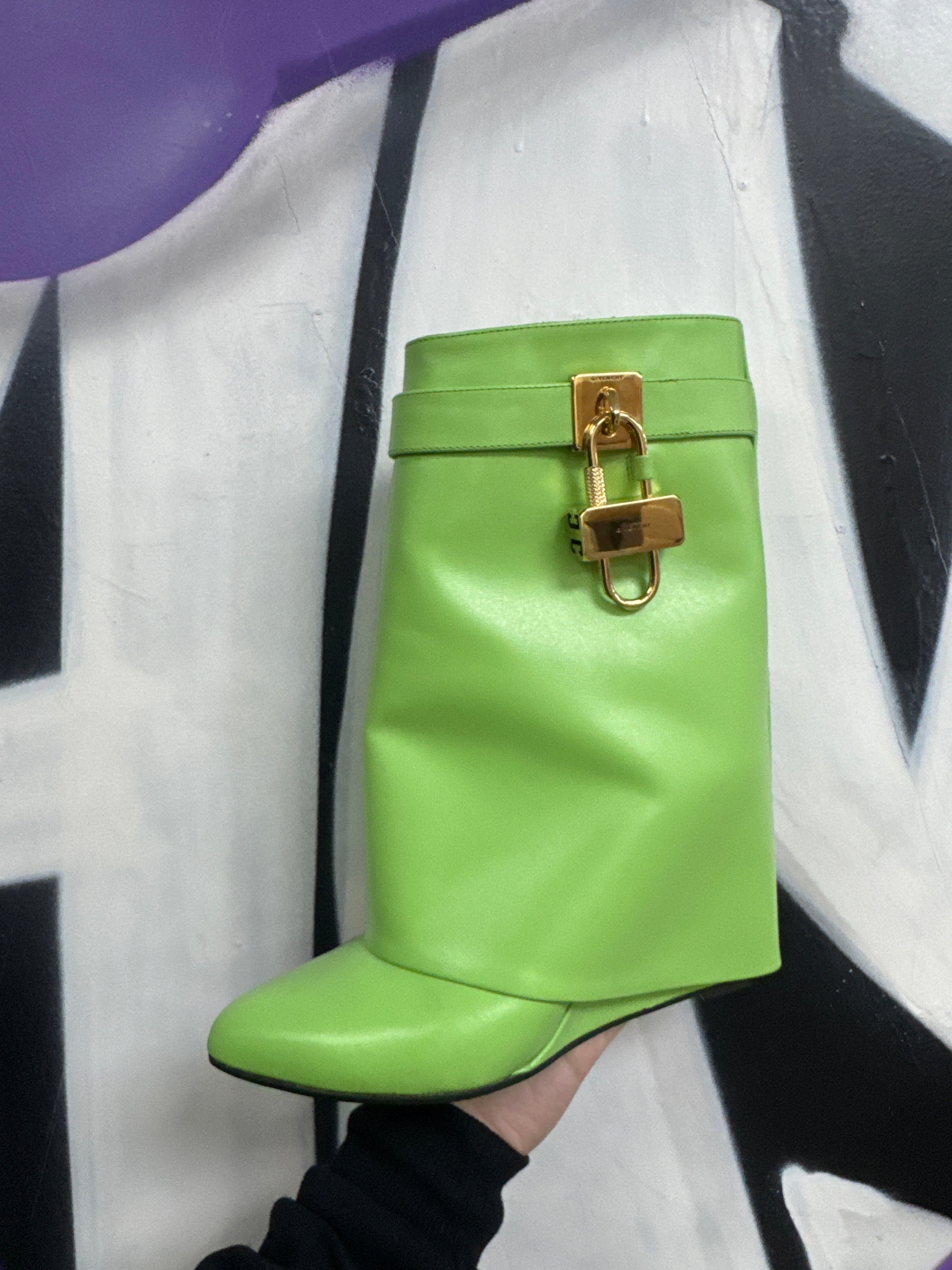 Givenchy Slime Green Shark Boots