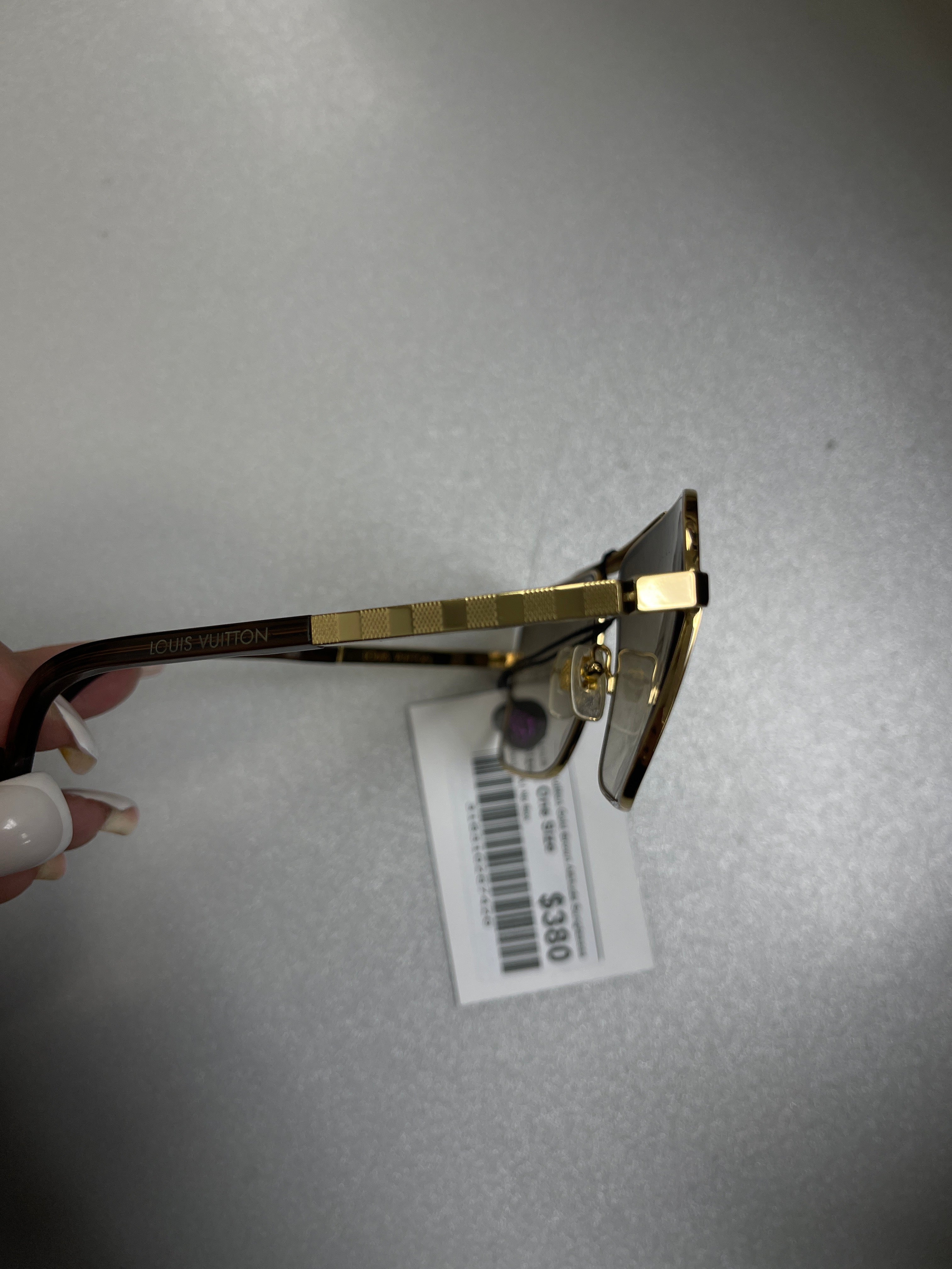 Louis Vuitton Gold Brown Attitude Sunglasses