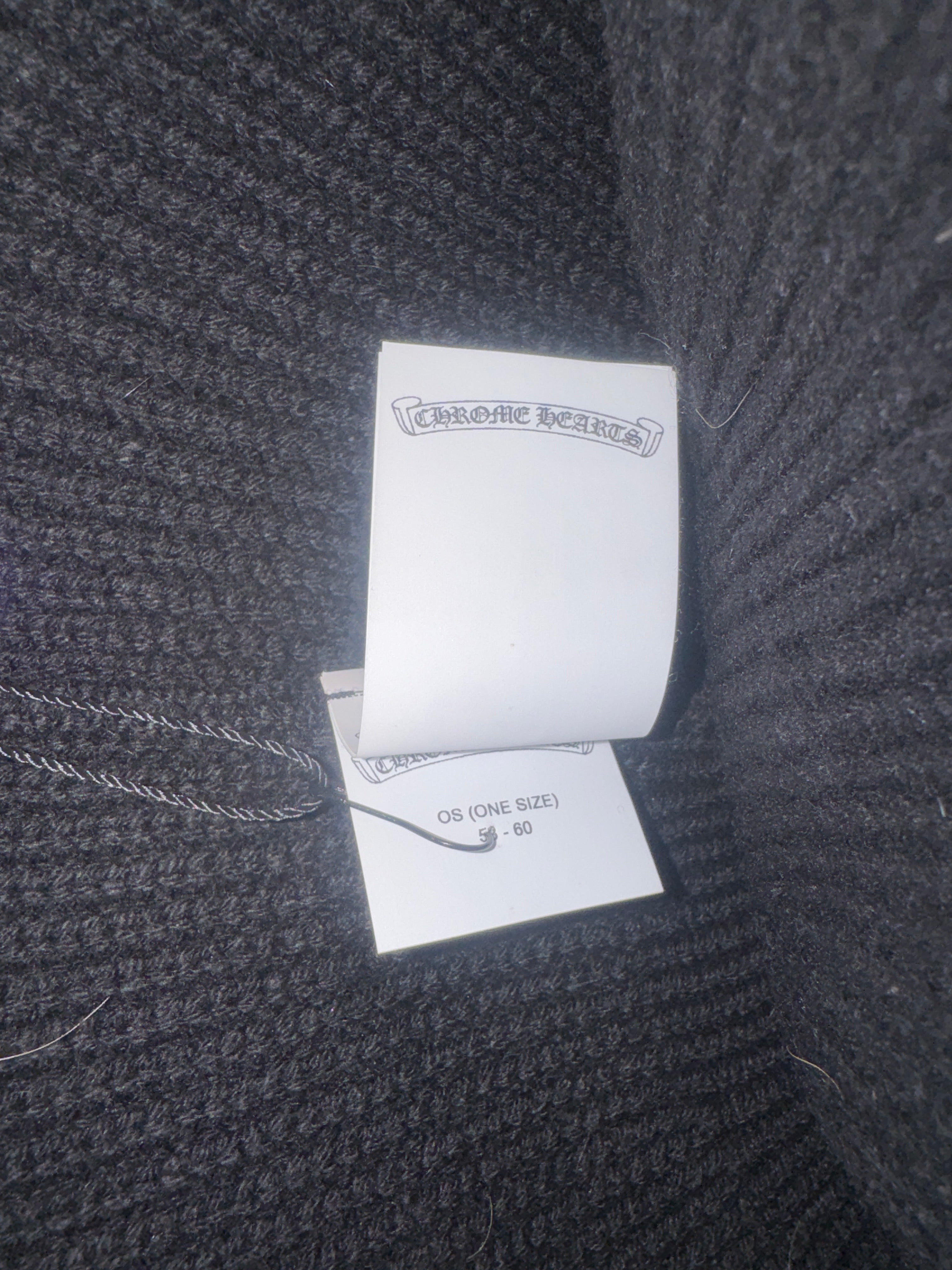 Chrome Hearts Black Cemetery Silver Cross Beanie