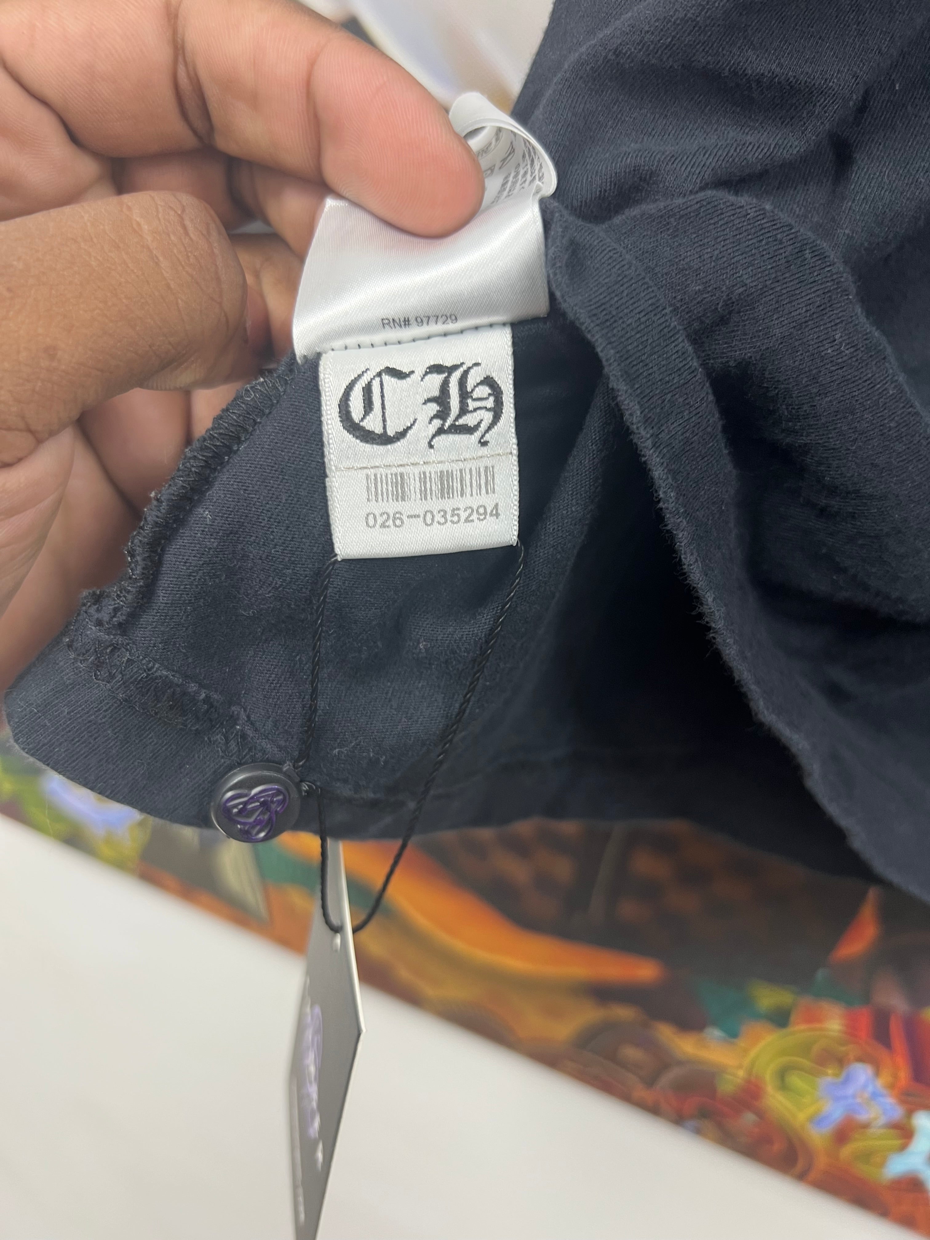 Chrome Hearts Black Pink Vertical Tee