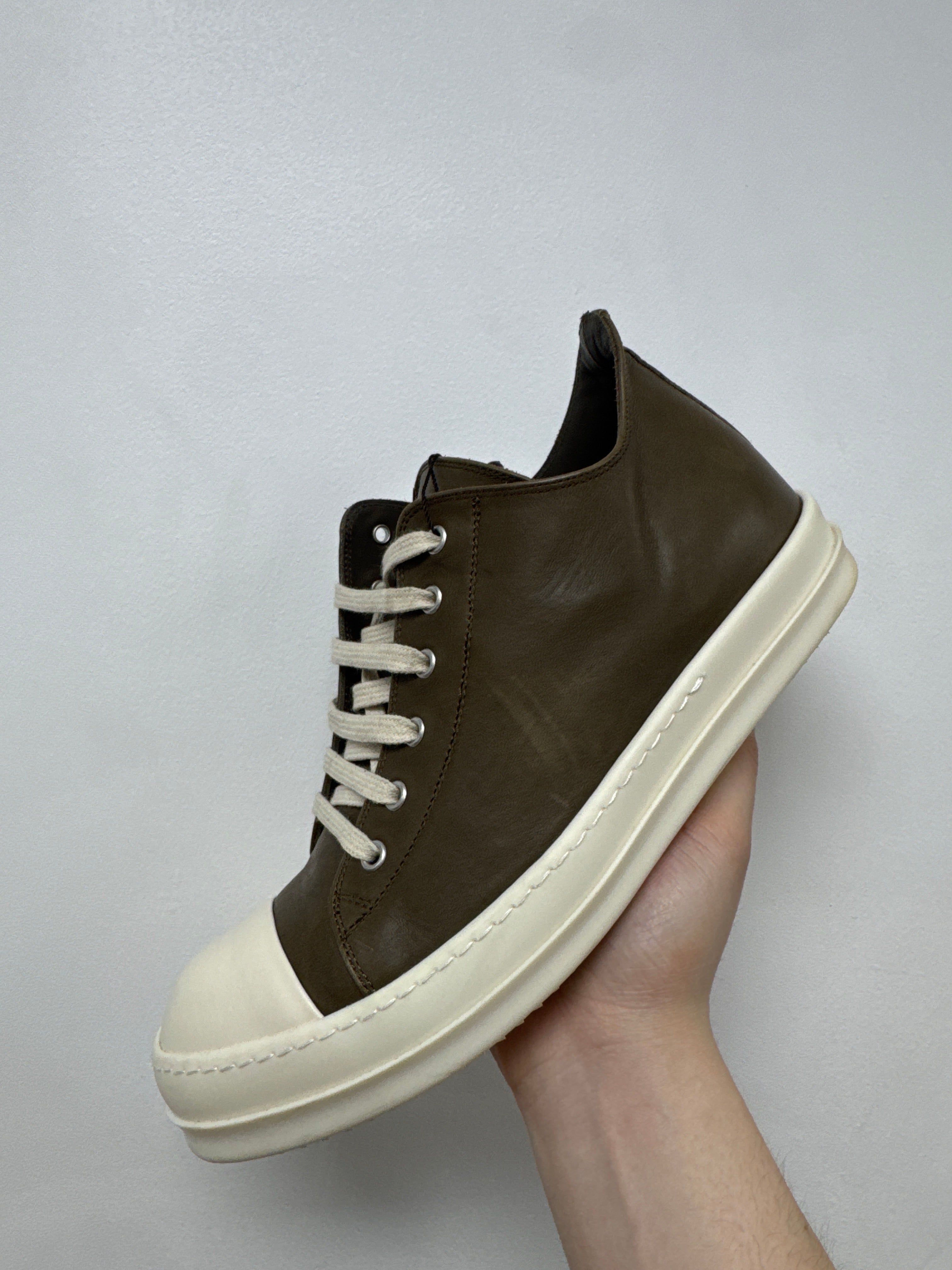 Rick Owens Ramone Low Flesh Milk Sneakers