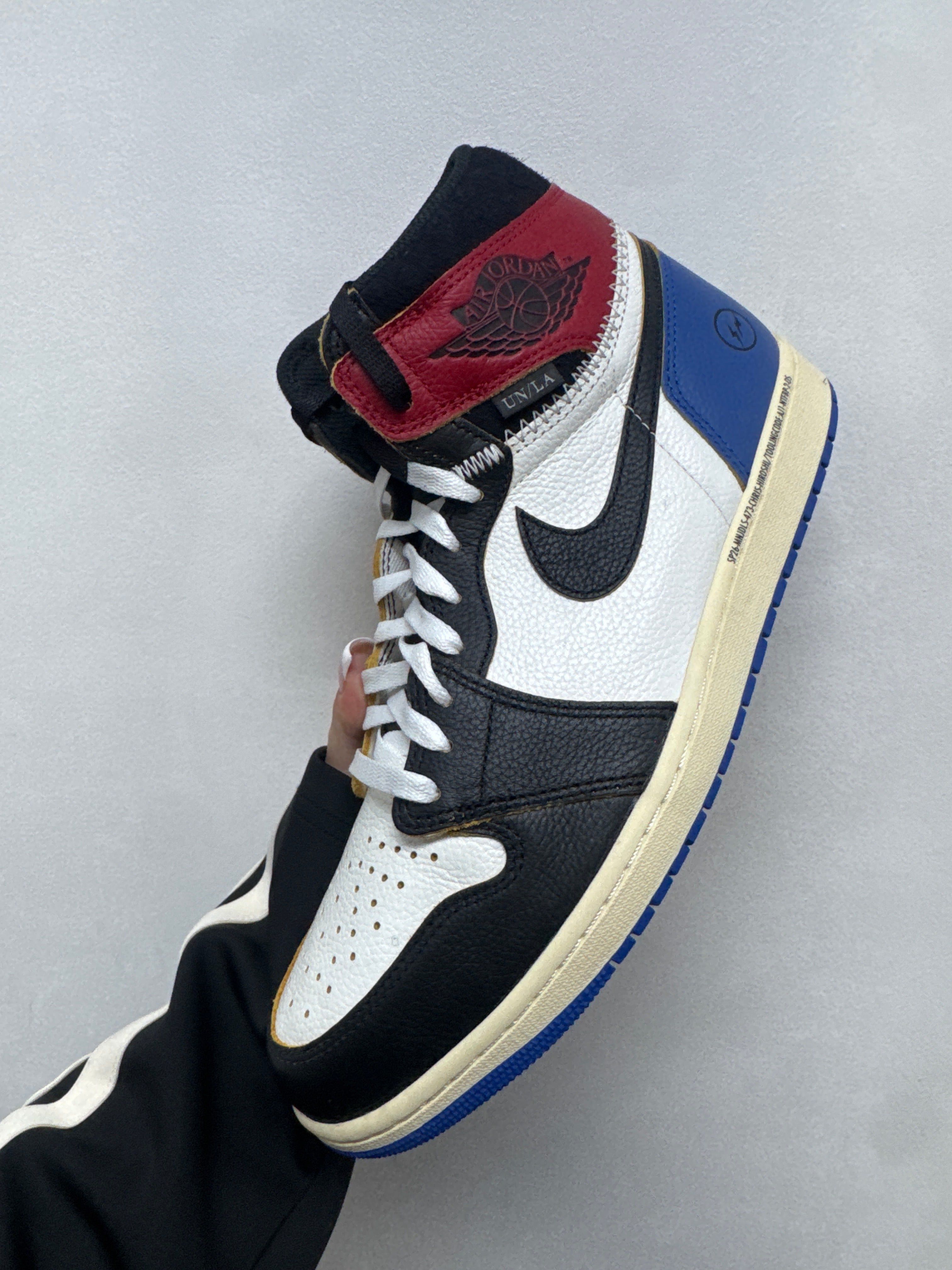 Jordan 1 Fragment Union LA Varsity Red Sport Royal Sneakers