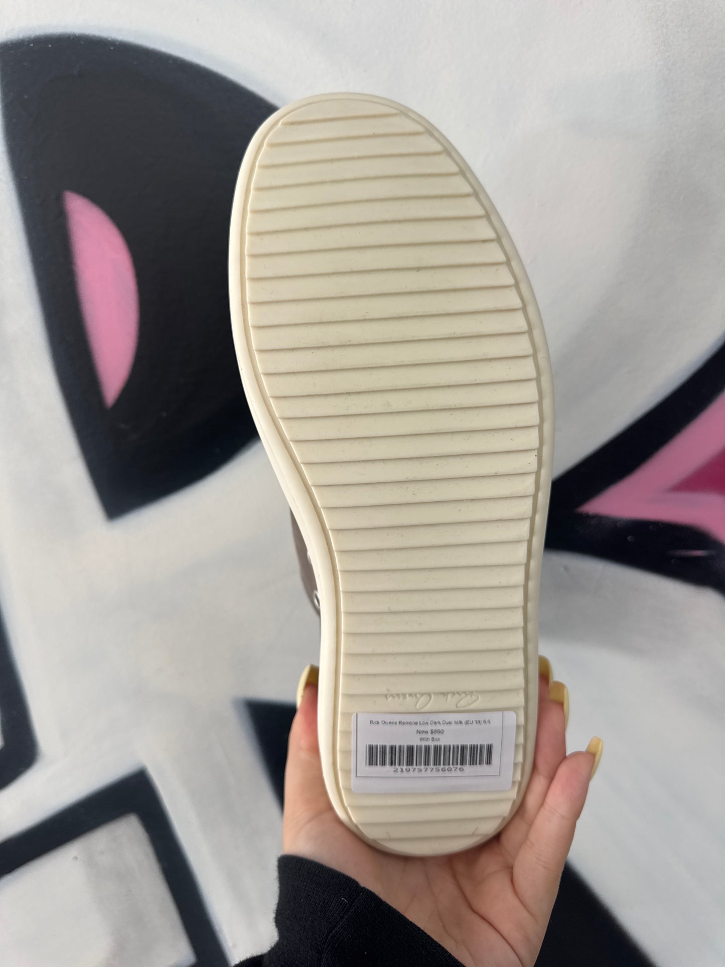 Rick Owens Ramone Low Dark Dust Milk (EU 39) New With Box