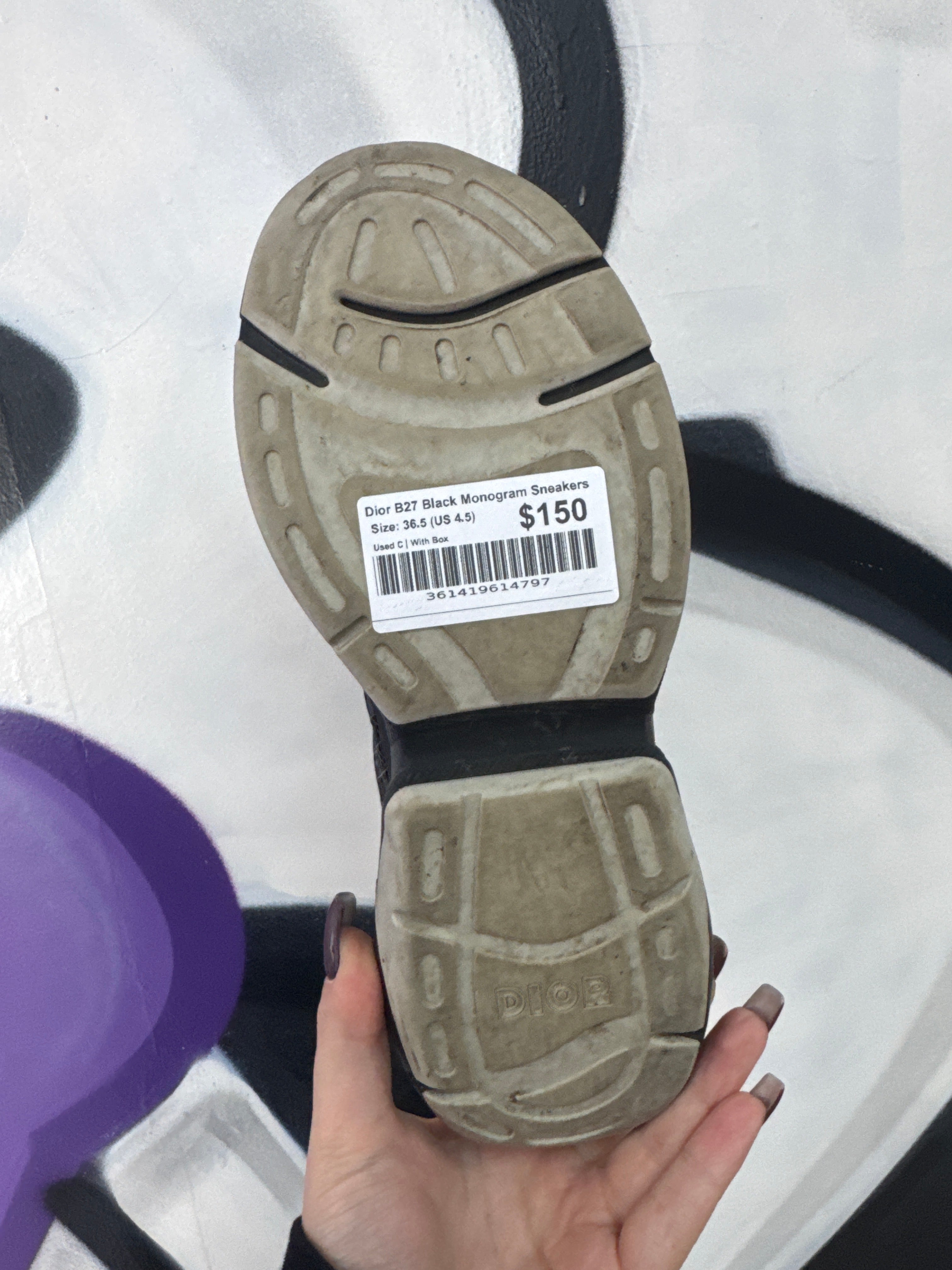 Dior B27 Black Monogram Sneakers