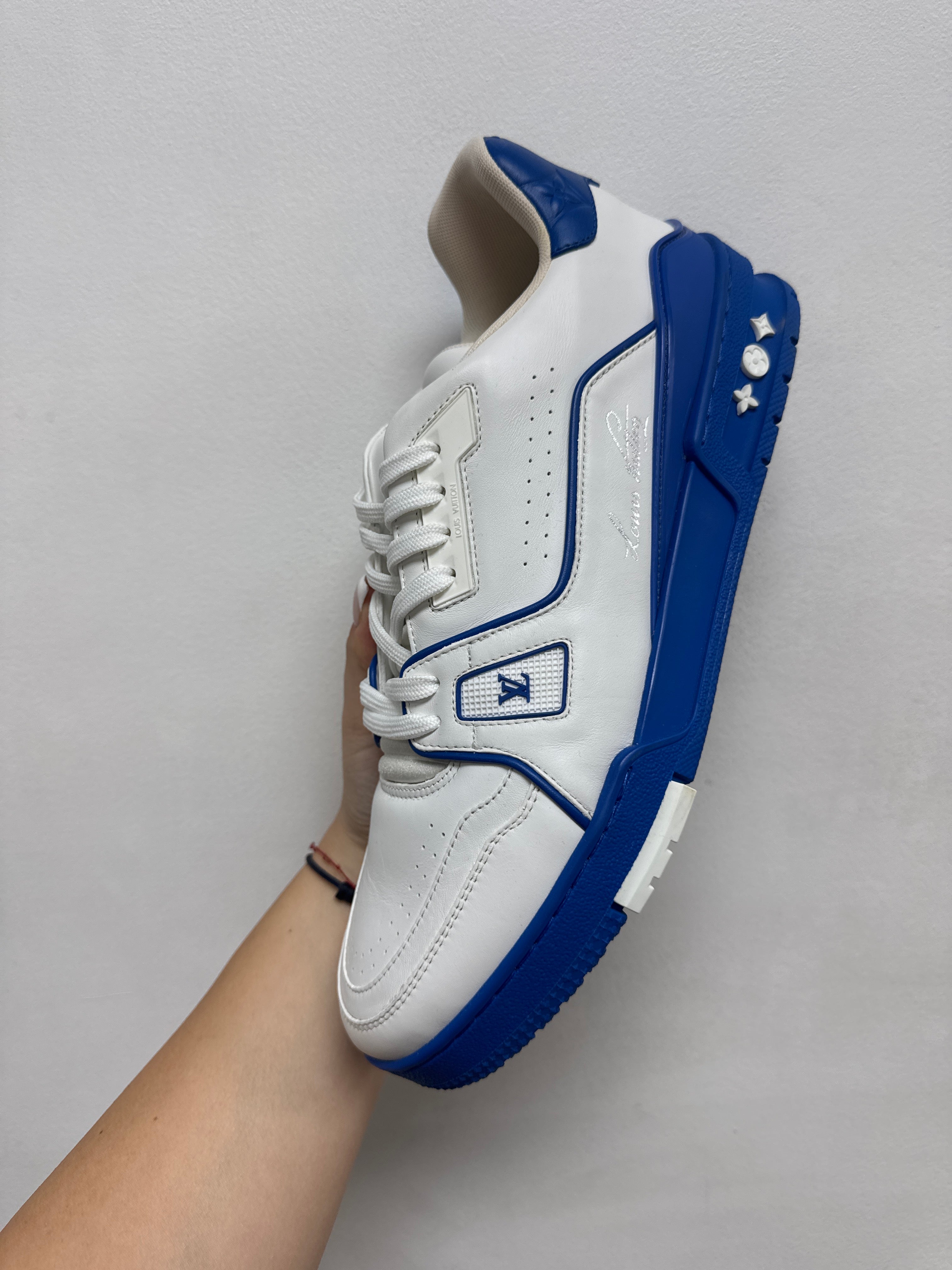 Louis Vuitton White Blue Sneakers