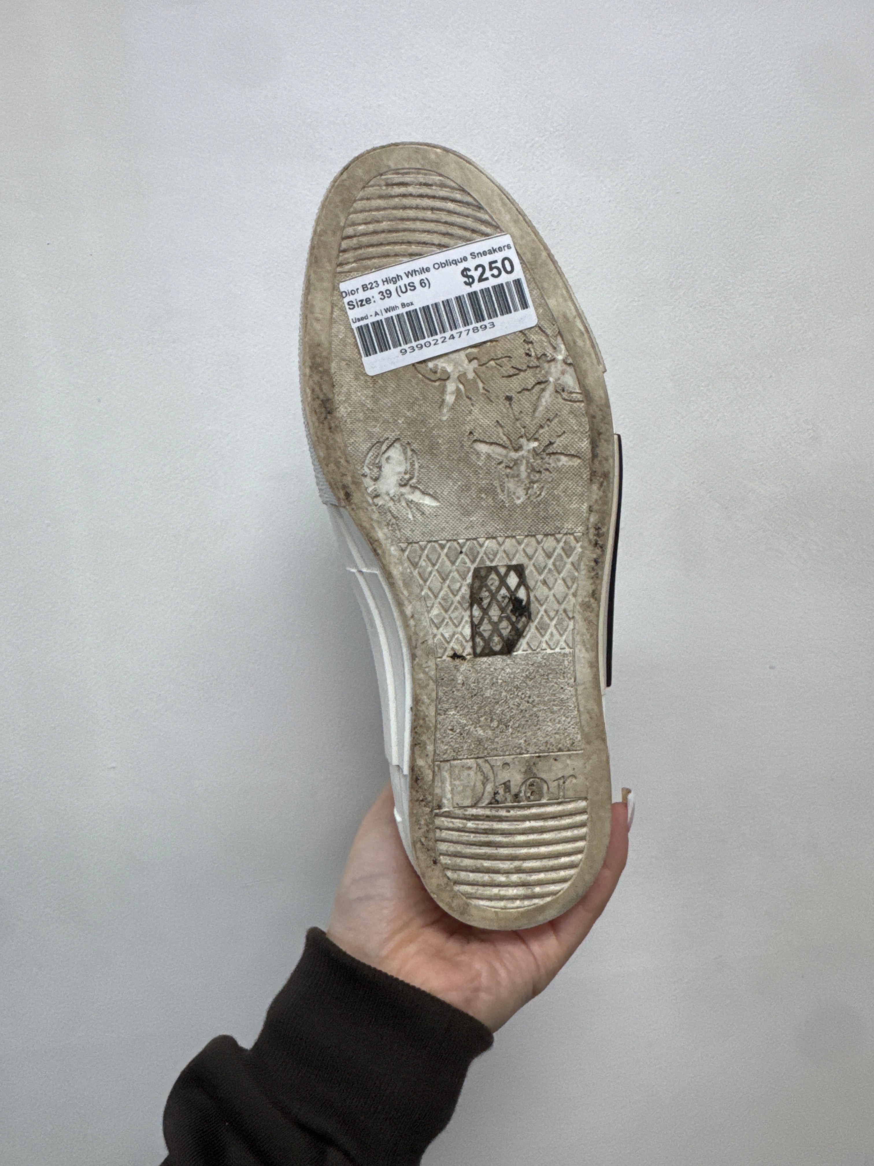 Dior B23 High White Oblique Sneakers