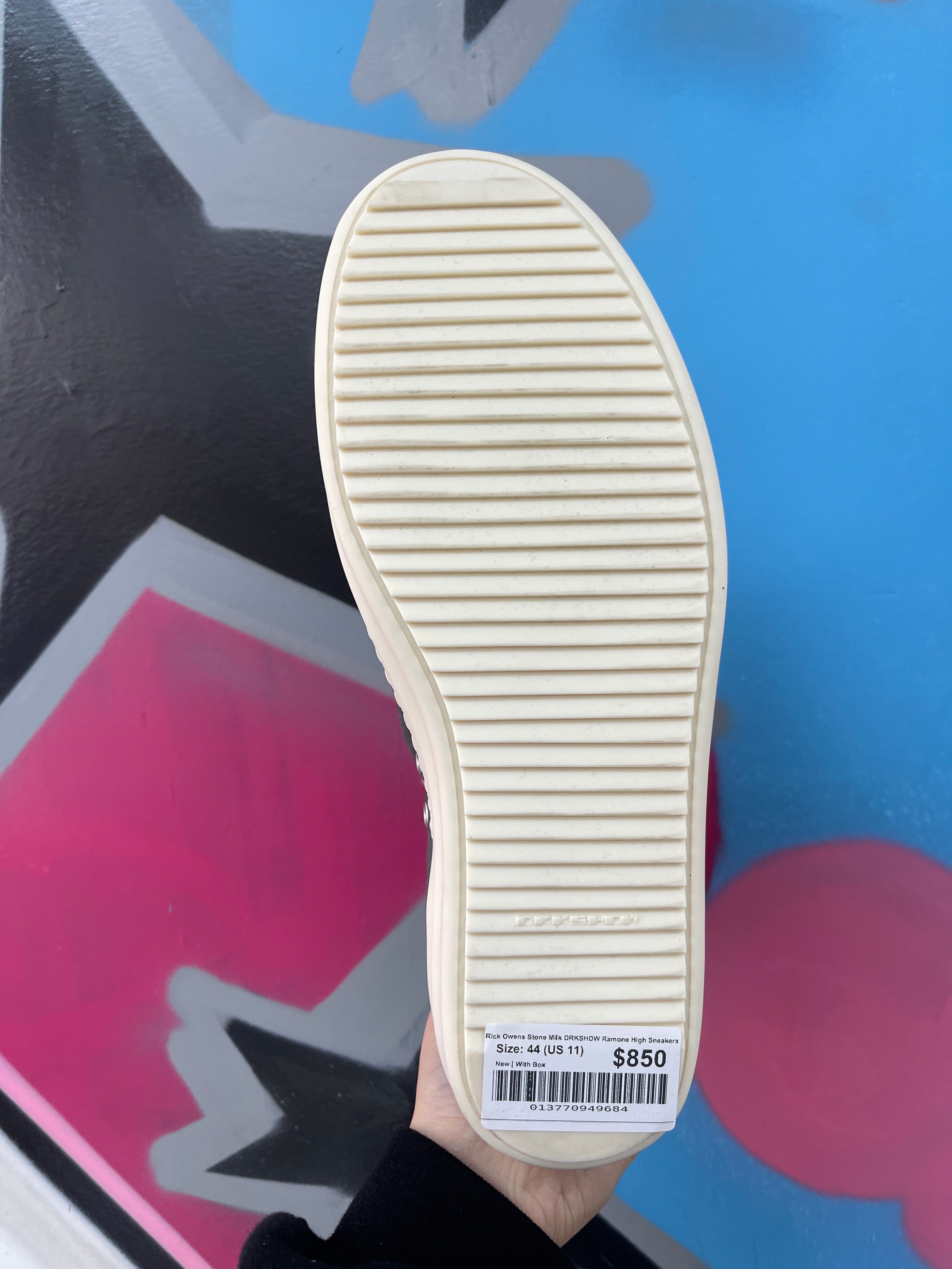 Rick Owens Stone Milk DRKSHDW Ramone High Sneakers