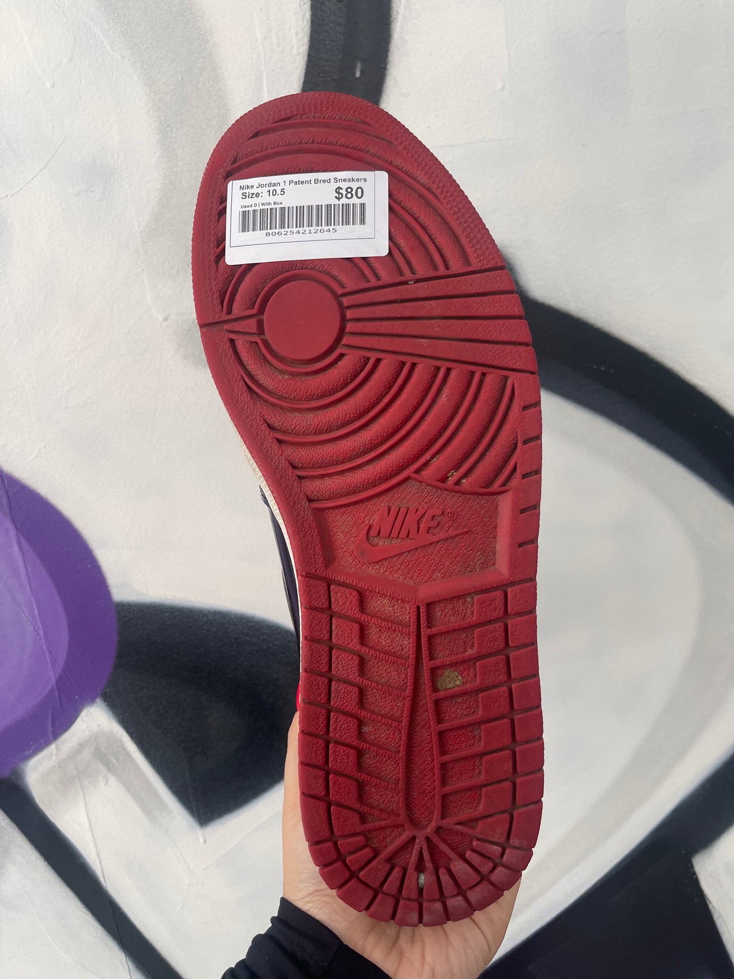 Nike Jordan 1 Patent Bred Sneakers