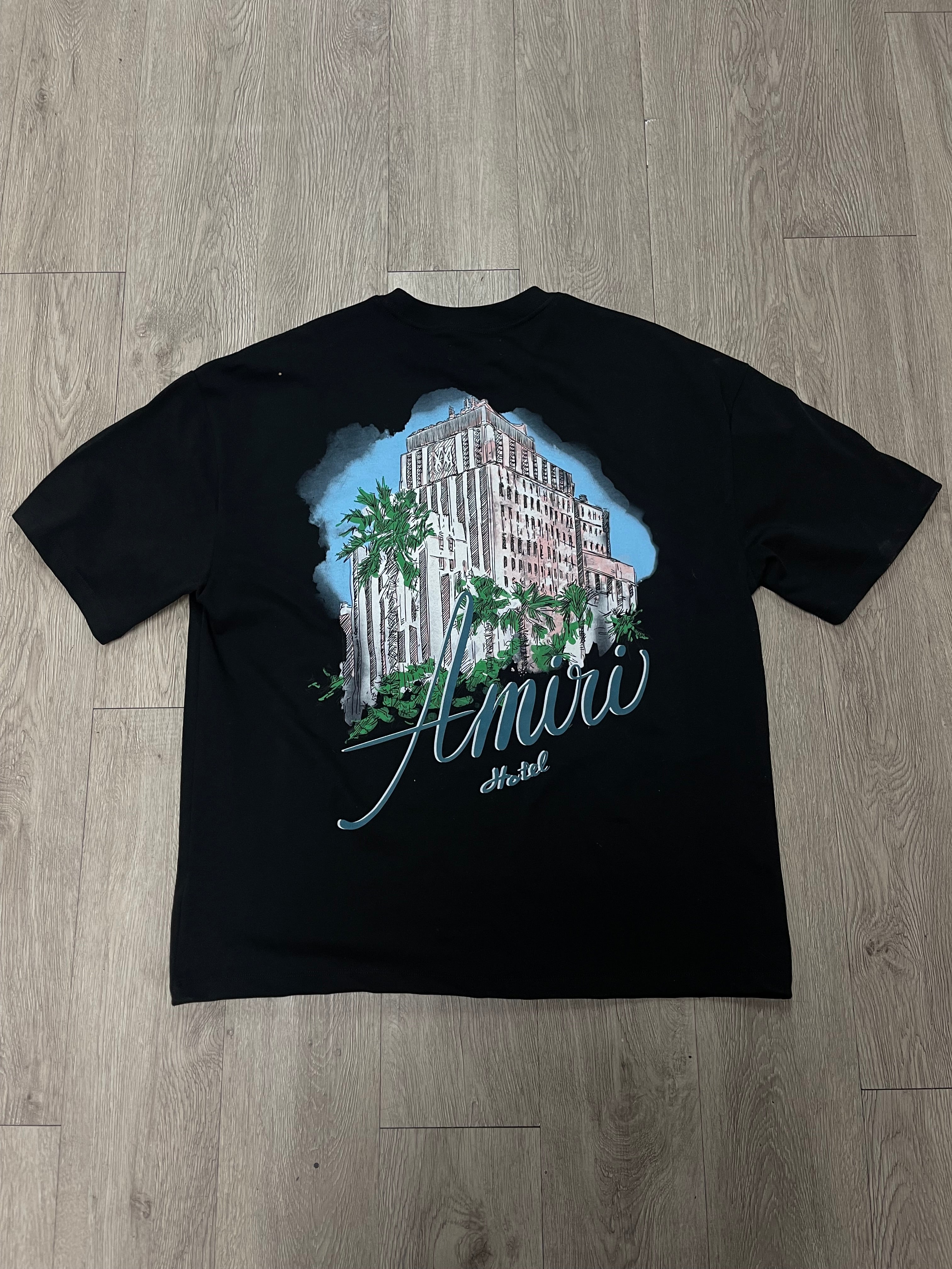 Amiri Black Hotel Oversized Tee
