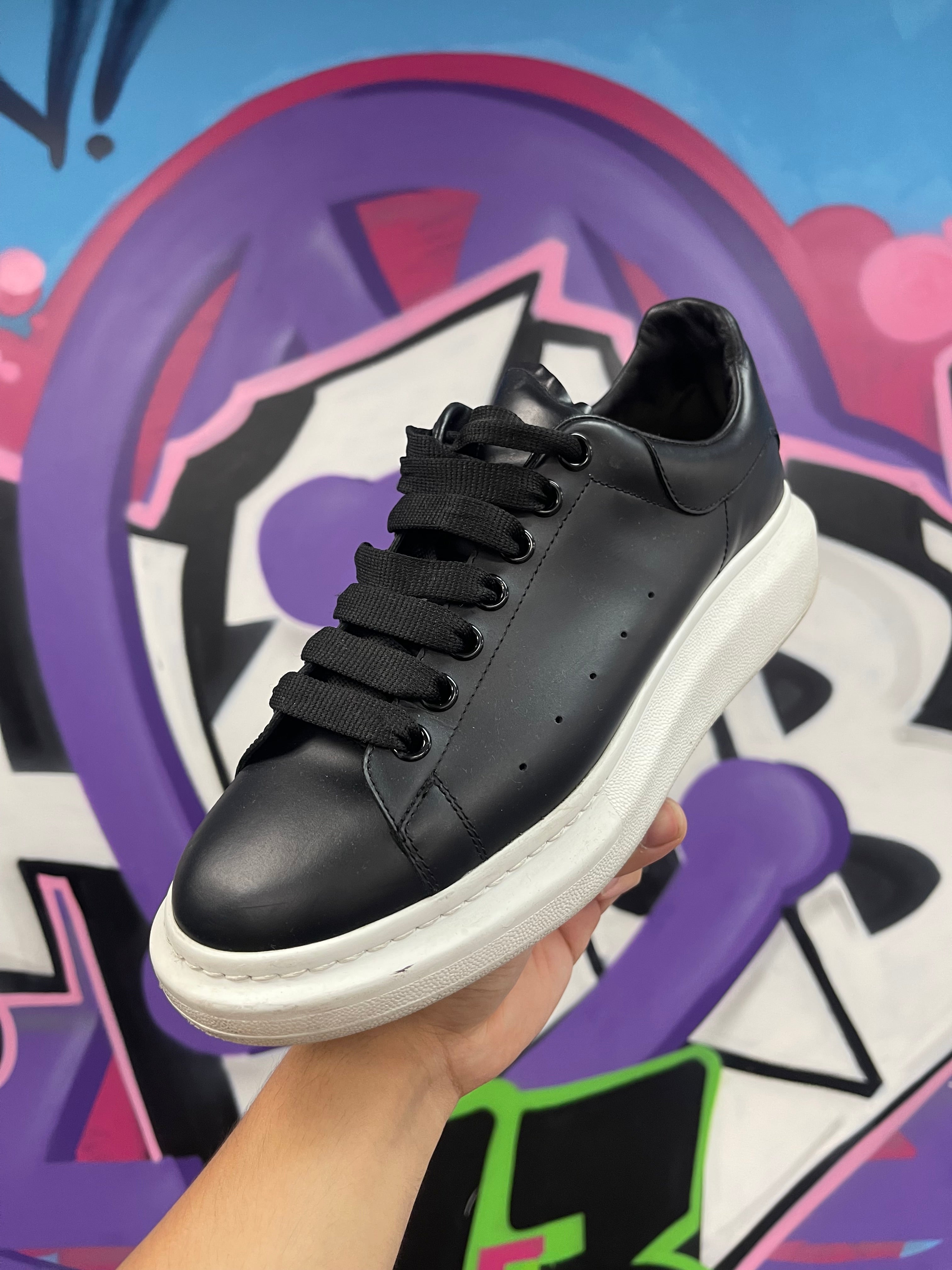 Alexander Mcqueen Black White Oversized Sneakers