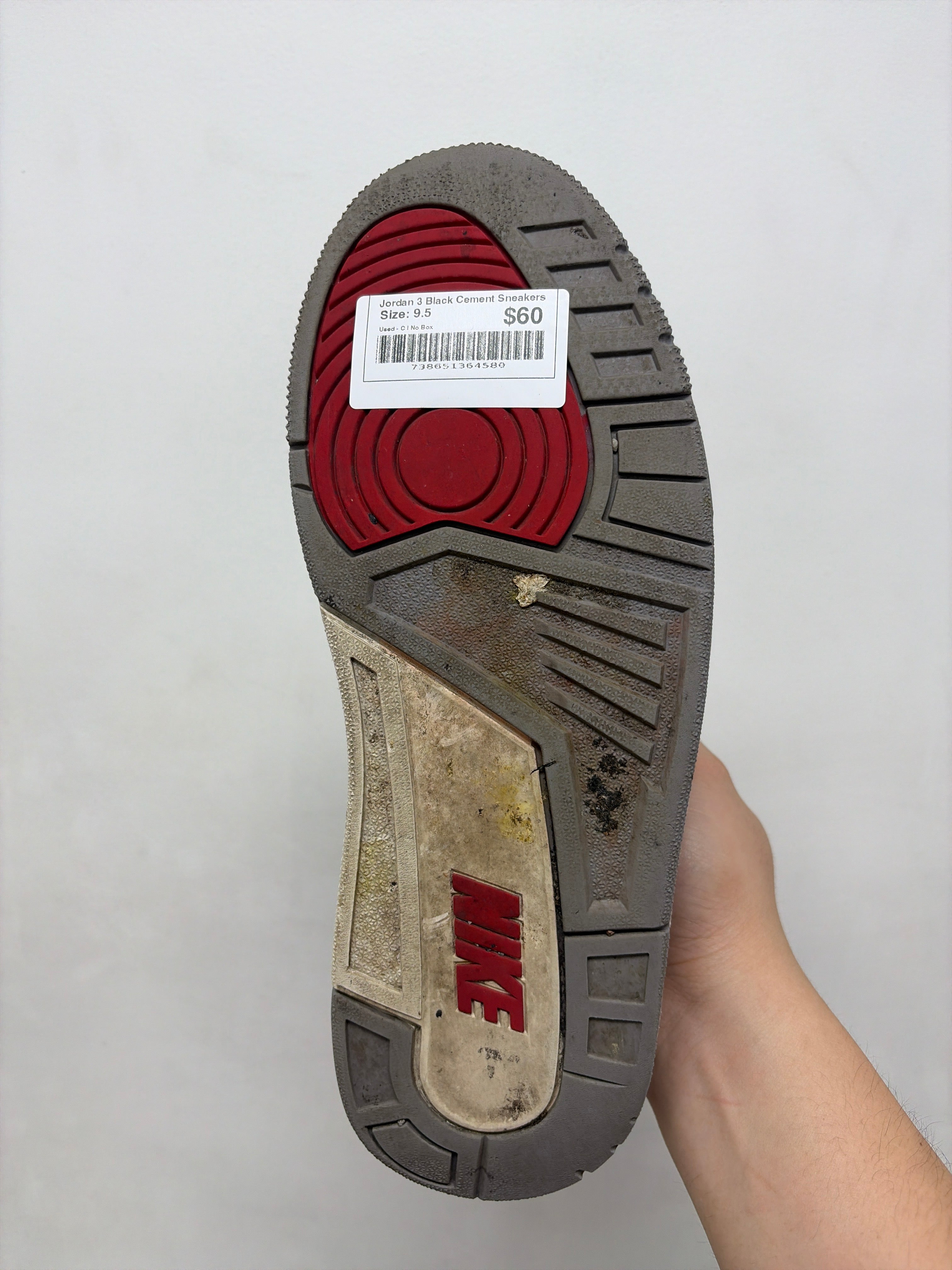 Jordan 3 Black Cement Sneakers