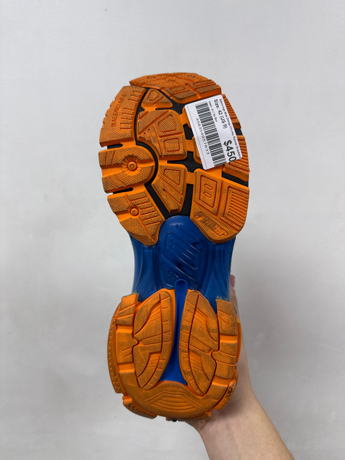 Balenciaga Blue Orange Chunky Runner Sneakers