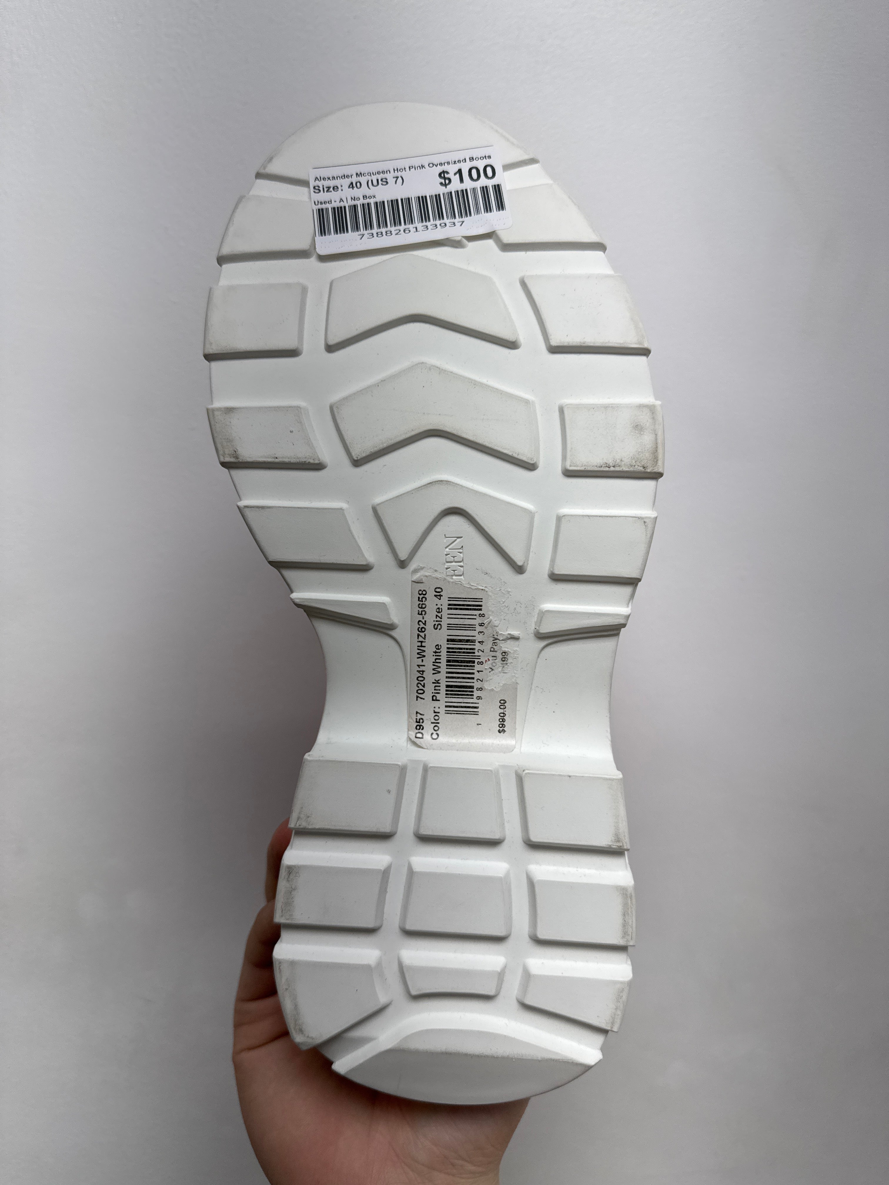 Alexander Mcqueen Hot Pink Oversized Boots