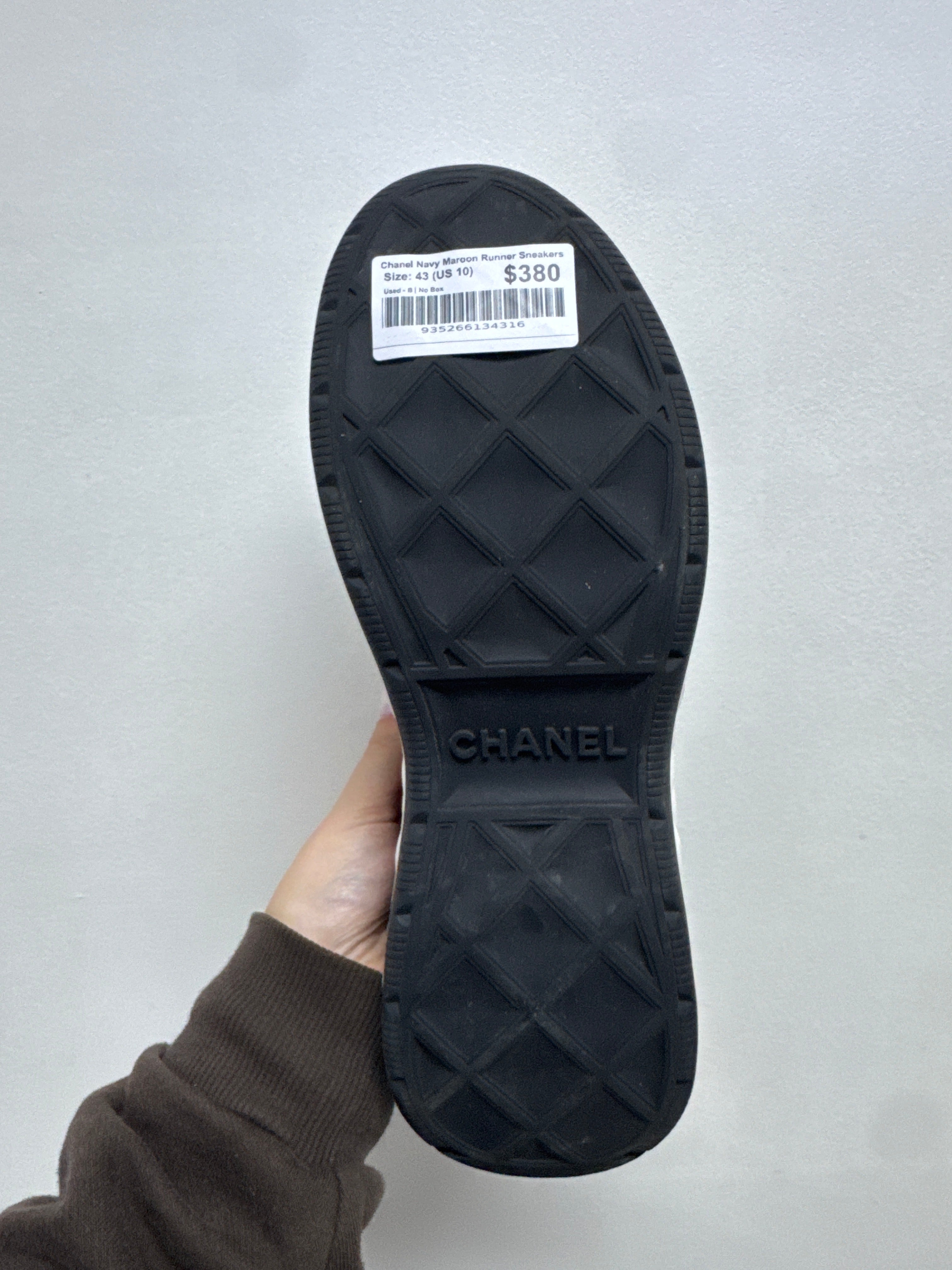 Chanel Navy Maroon Runner Sneakers