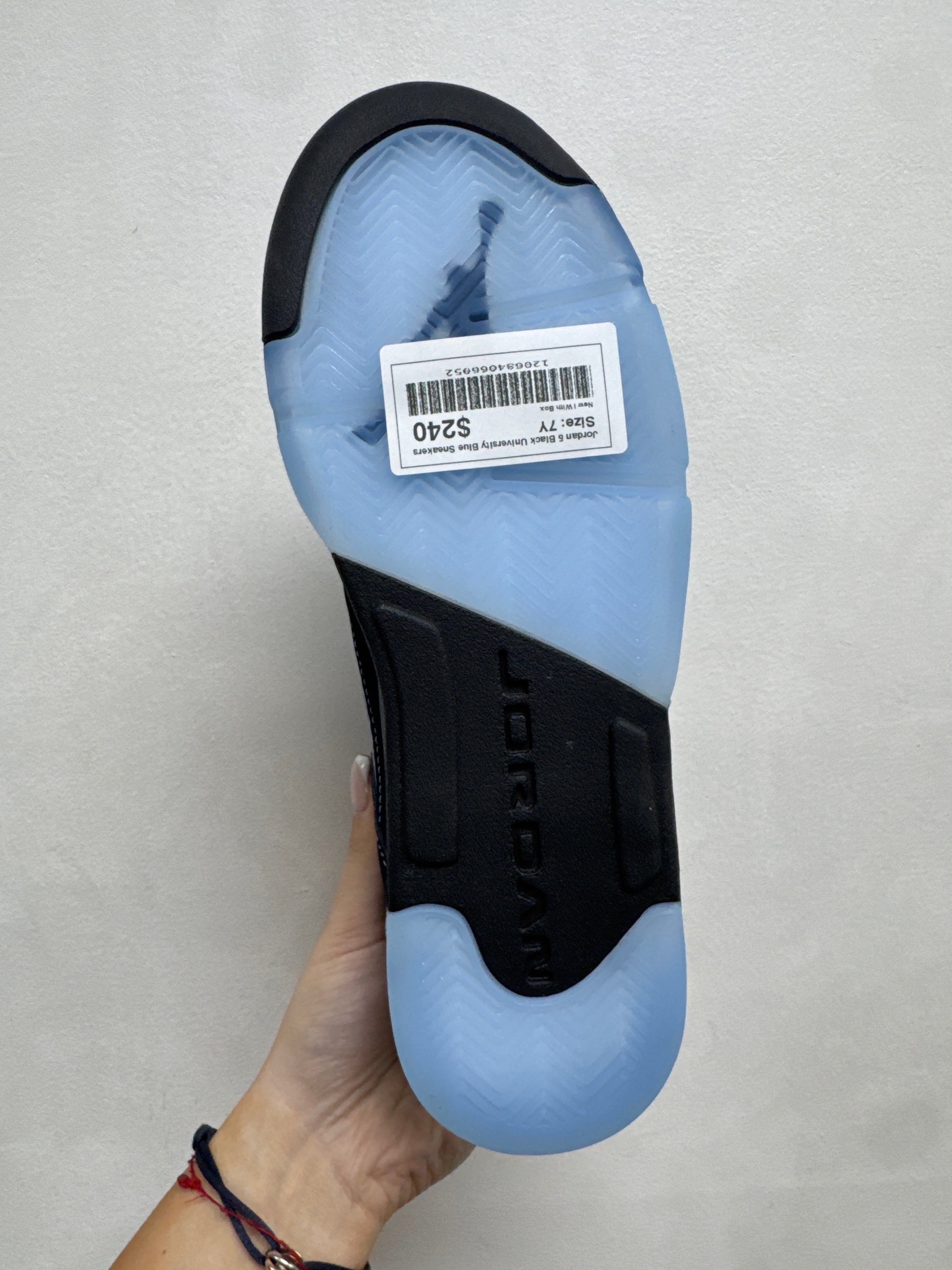 Jordan 5 Black University Blue Sneakers