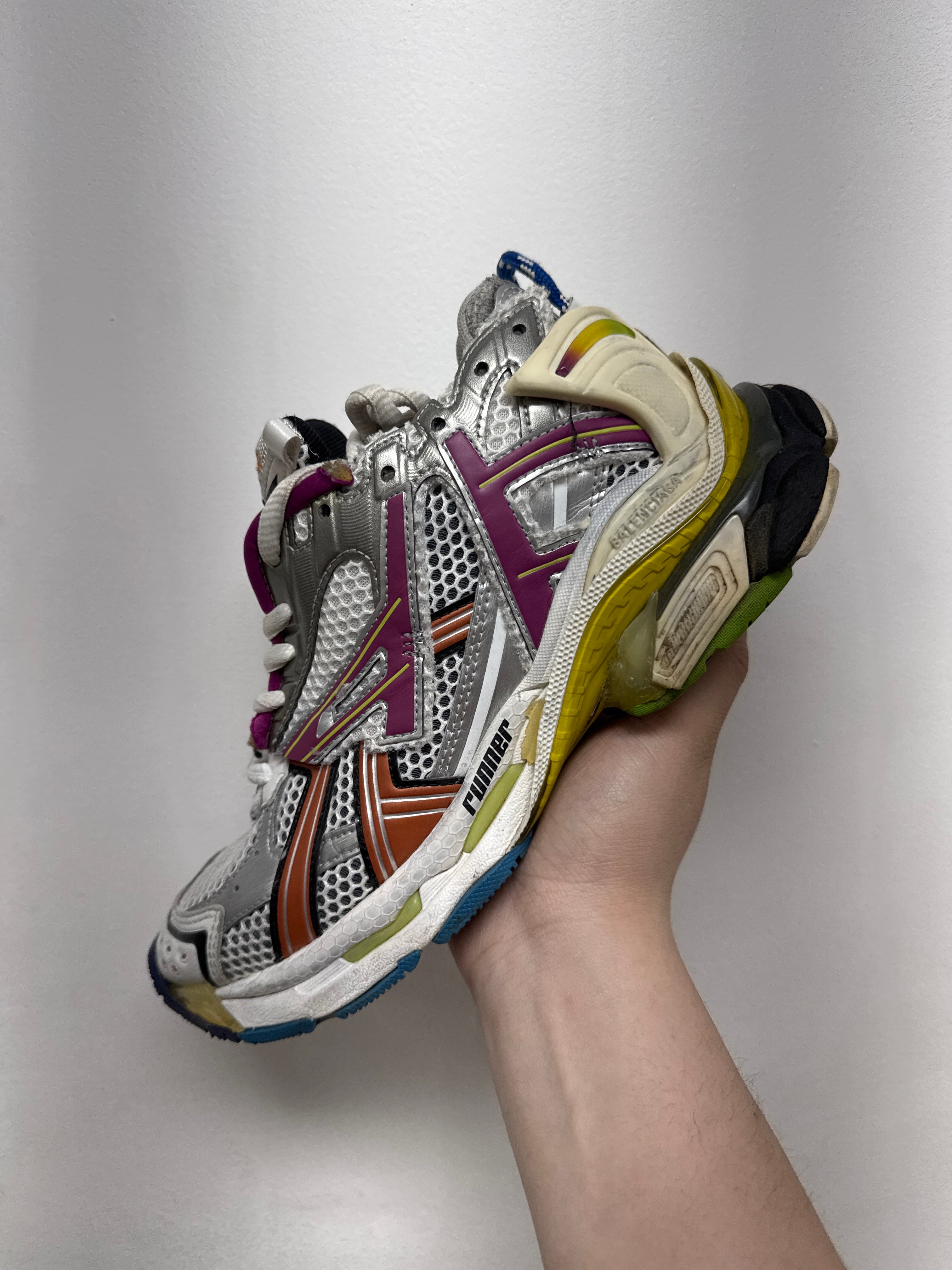 Balenciaga Multi Color Runner Sneakers