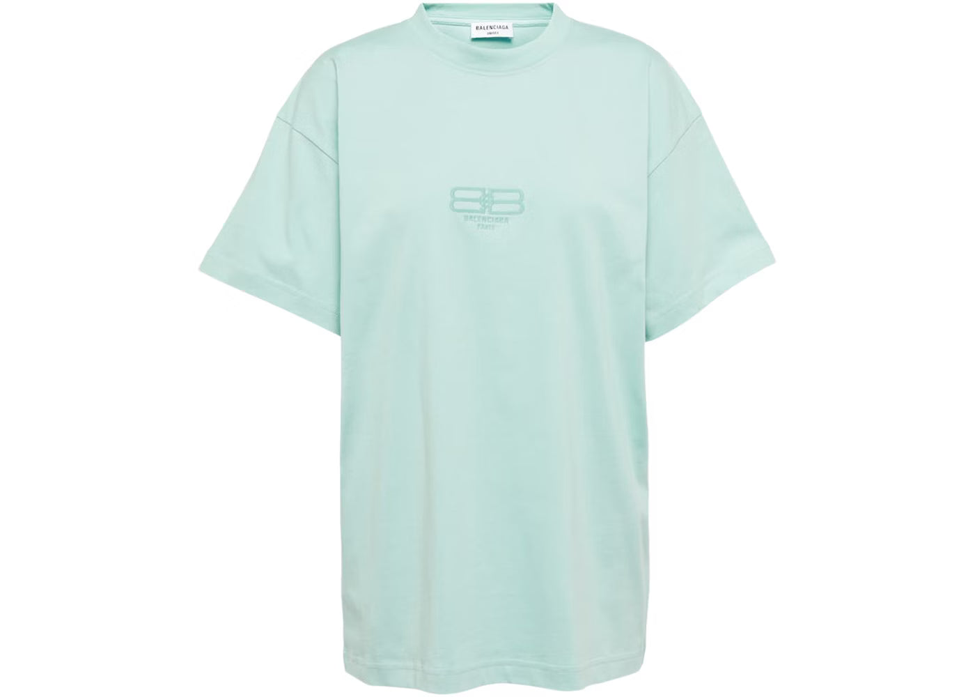 Balenciaga 'BB Logo' Aqua Tee