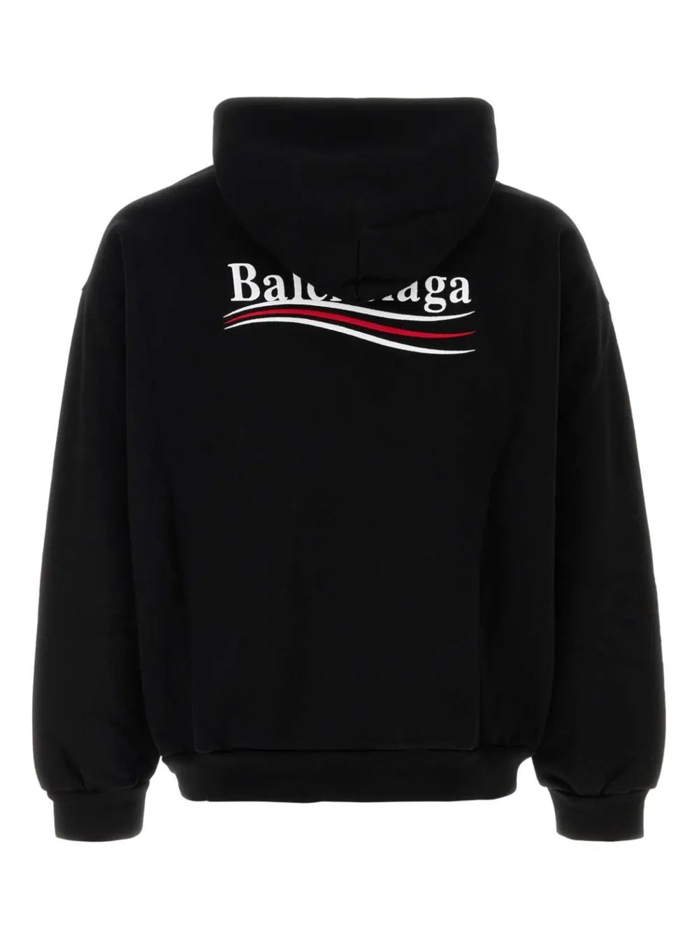 Balenciaga 'Campaign Logo' Black Cropped Hoodie
