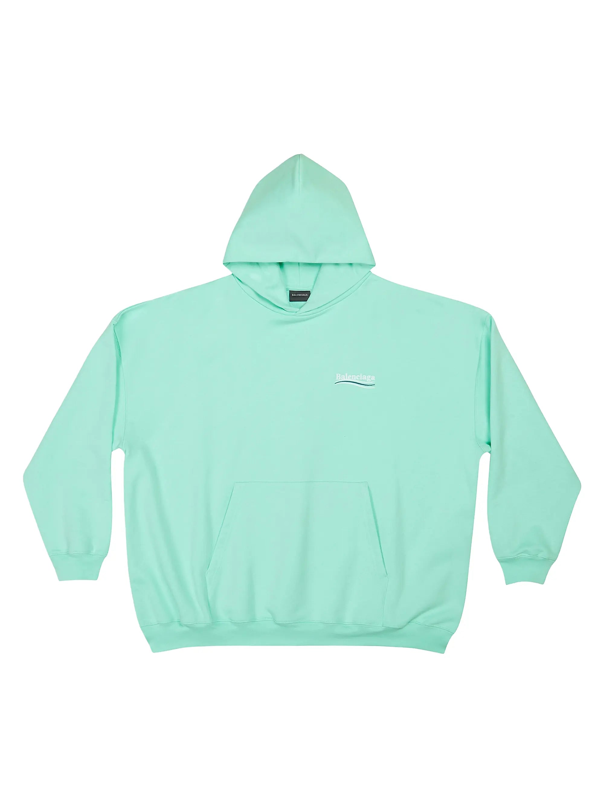 Balenciaga 'Campaign Logo' Mint Hoodie