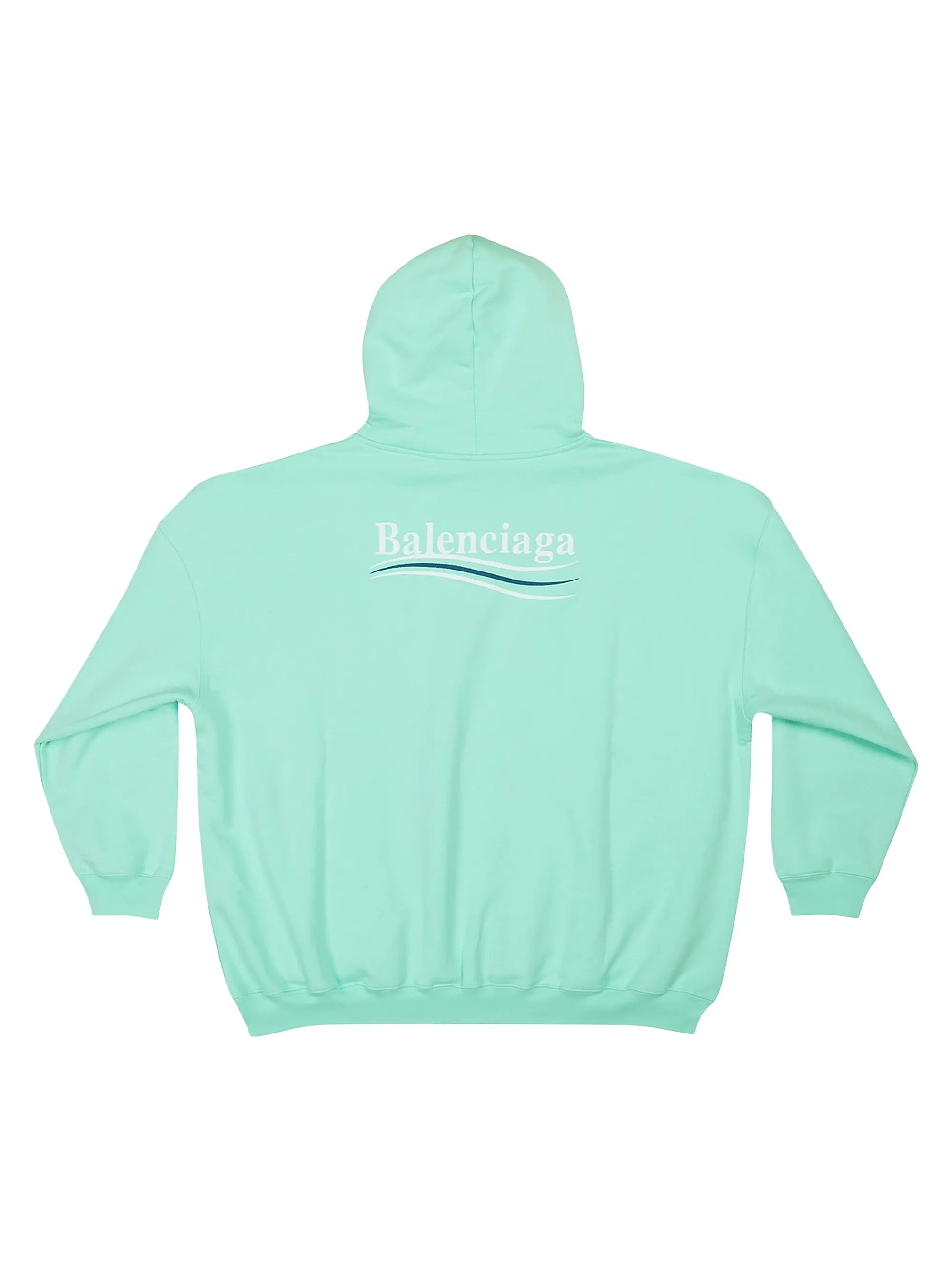 Balenciaga 'Campaign Logo' Mint Hoodie