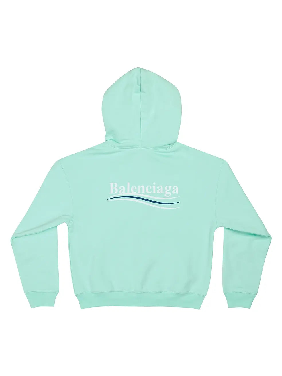 Balenciaga 'Campaign Logo' Mint Zip Up Hoodie (Women's)