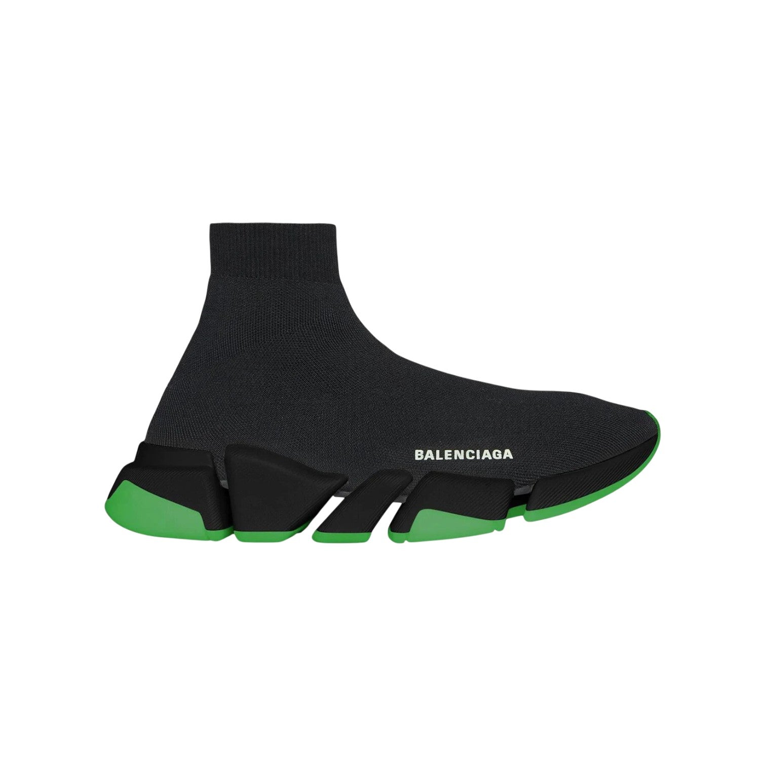 Balenciaga 'Speed 2.0' Black & Neon Green Sneakers