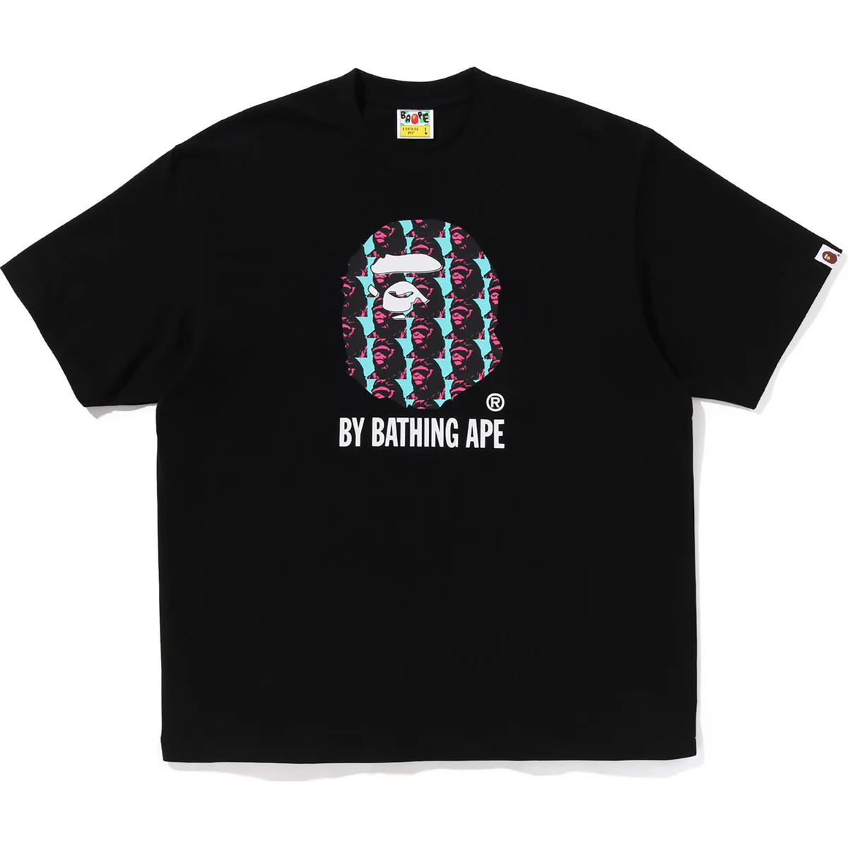 Bape Head Pattern By Bathing Ape Relaxed Black Tee