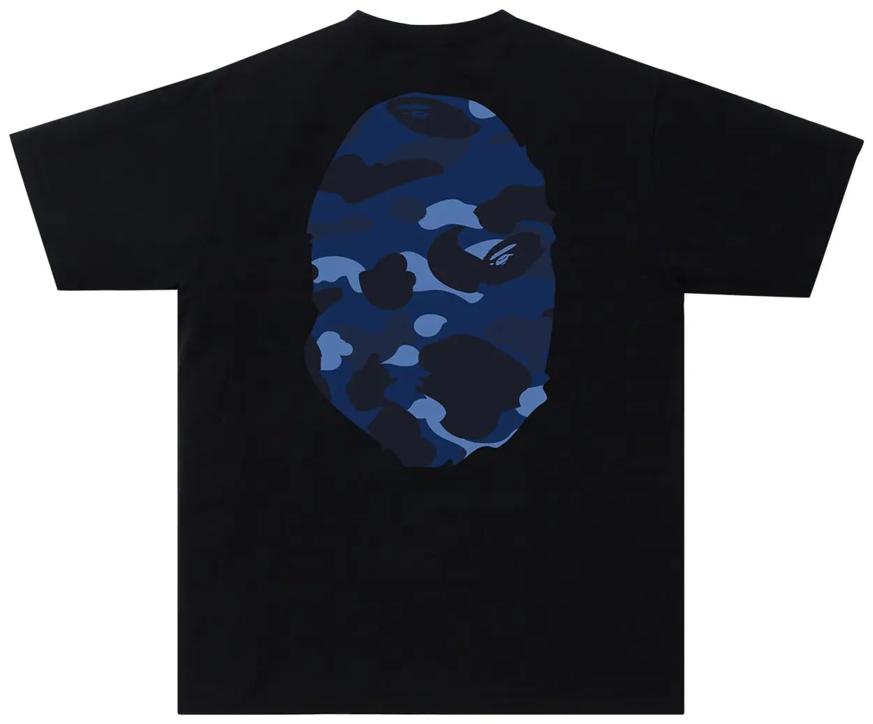 Bape 'Big Head' Black & Blue Camo Tee