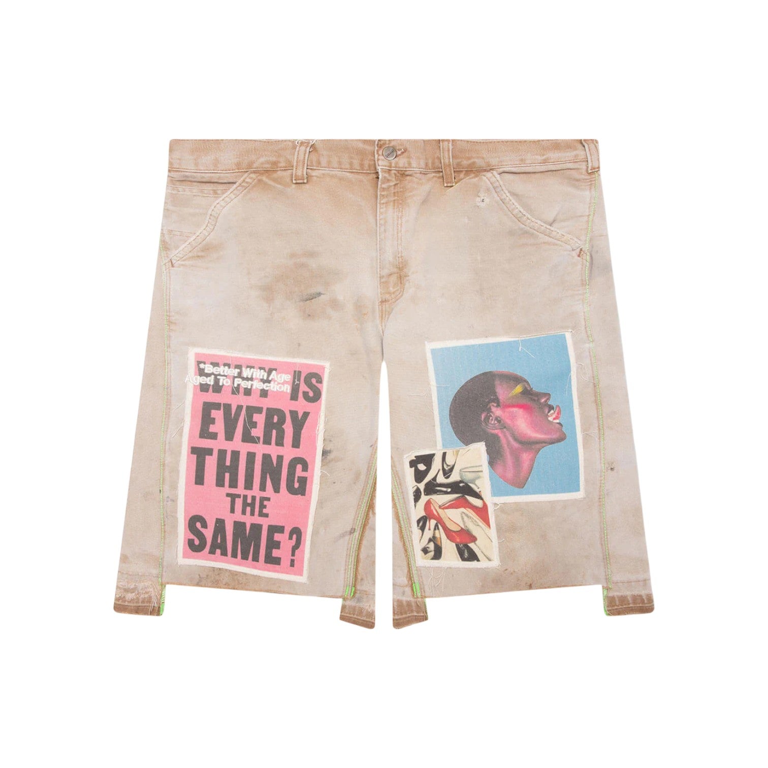 Better With Age 'Cocktail Single Knee' Multicolor Carpenter Shorts
