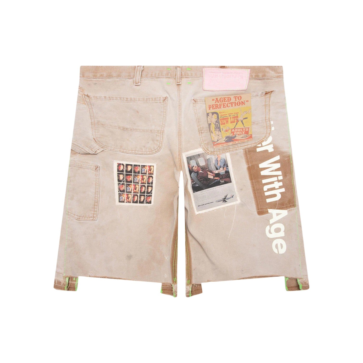 Better With Age 'Cocktail Single Knee' Multicolor Carpenter Shorts