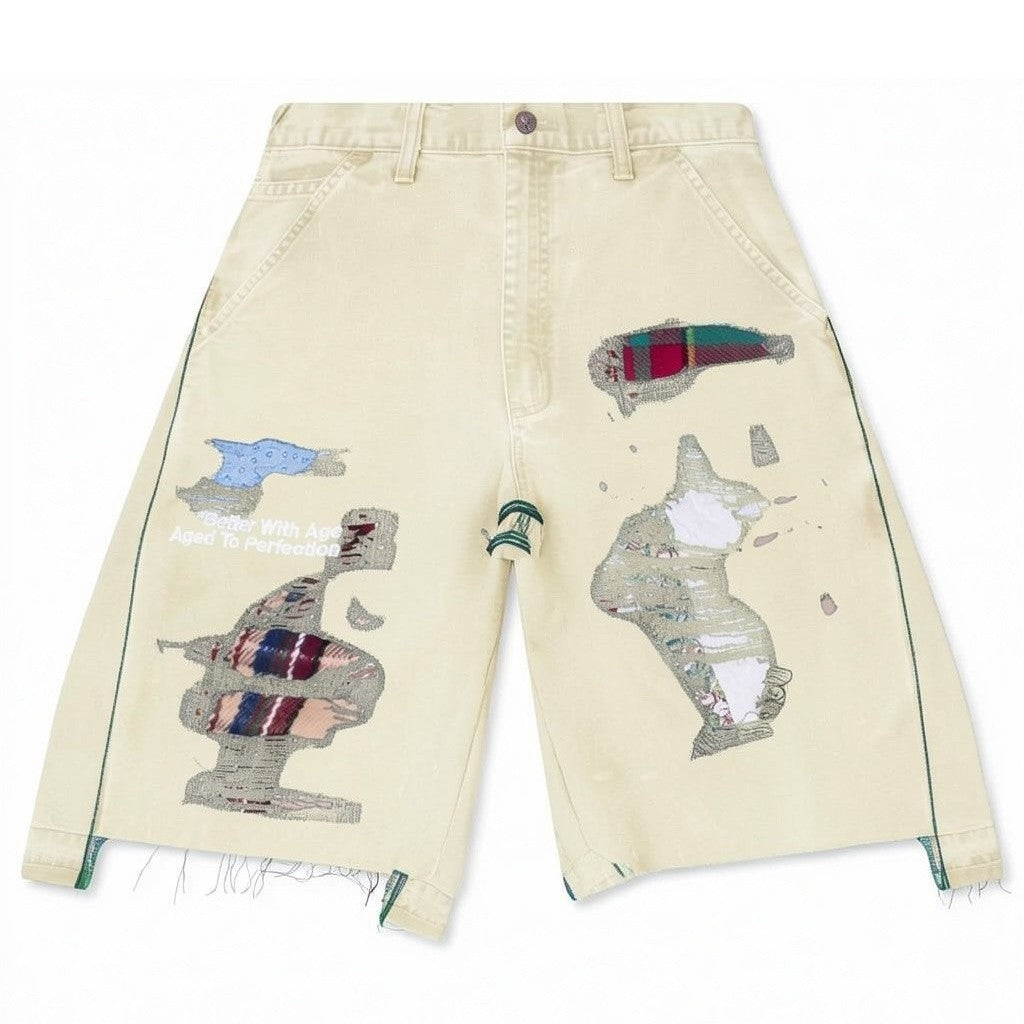 Better With Age 'Repair Double-Wide' Beige Carpenter Short