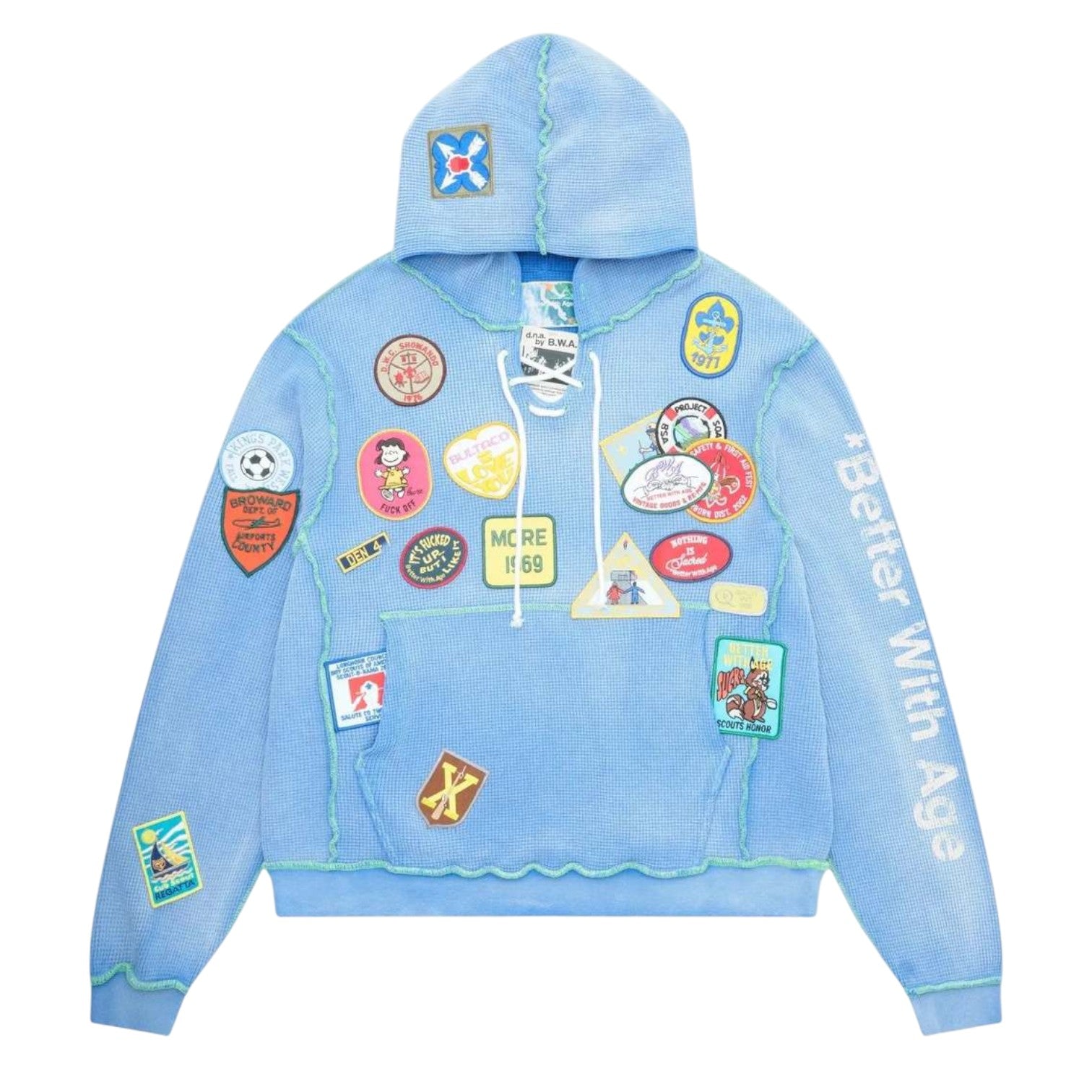 Better With Age 'Gentlemen's Waffle' Blue Hoodie