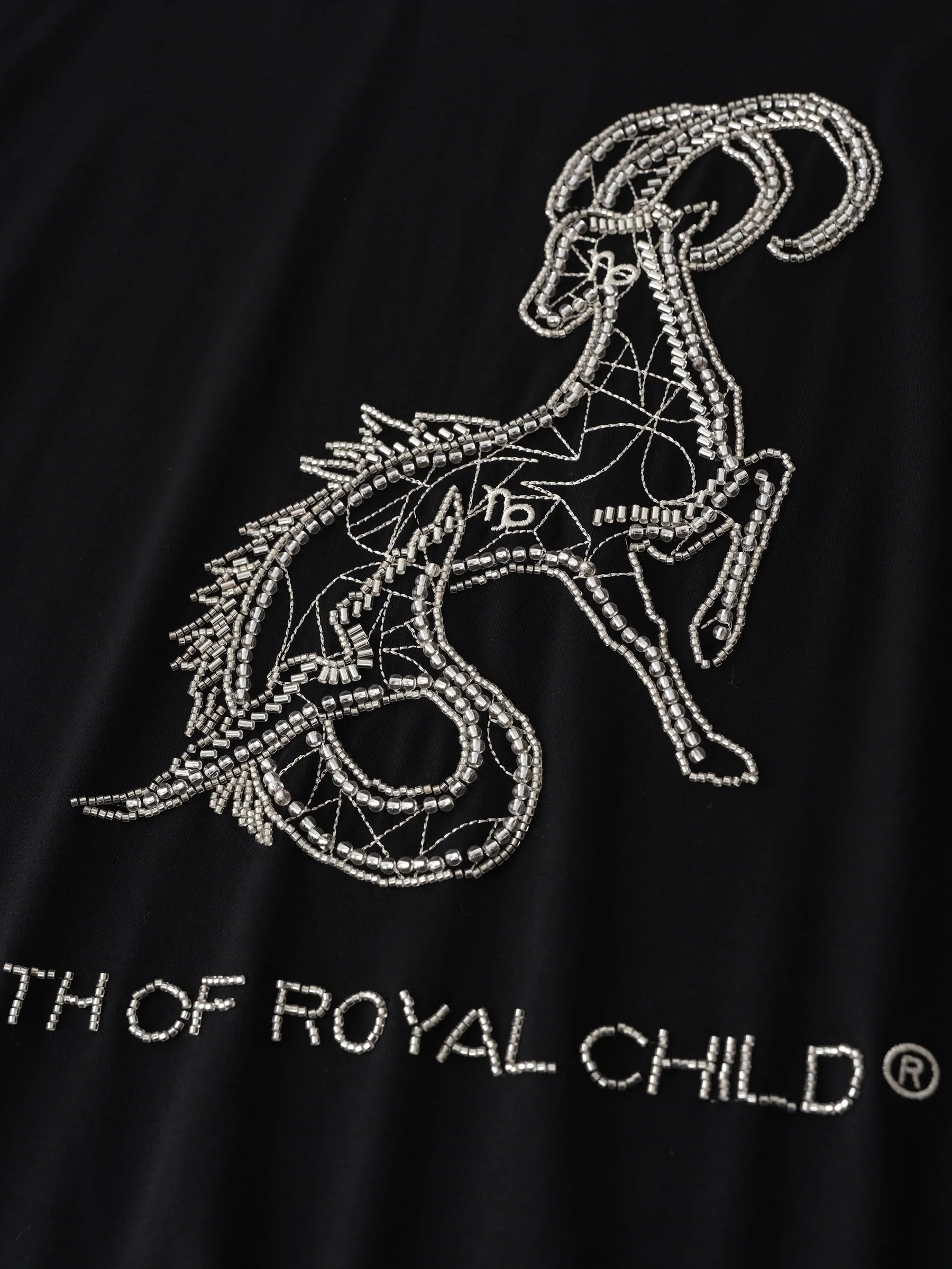 Birth of Royal Child 'Zodiac Capricorn' Black Tee