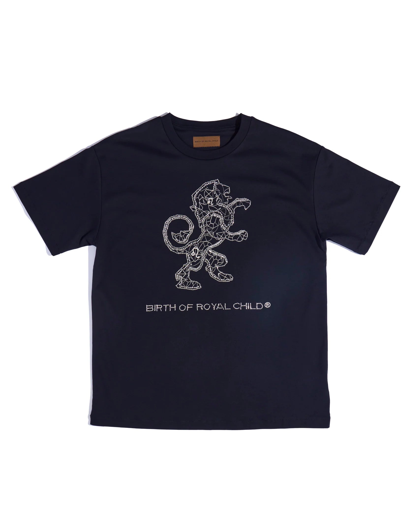 Birth of Royal Child 'Zodiac Leo' Black Tee