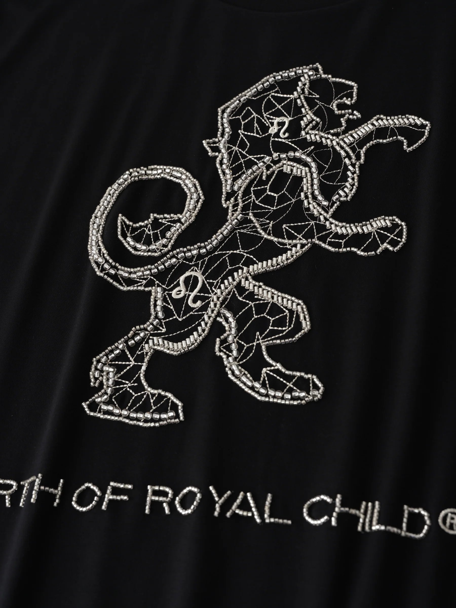 Birth of Royal Child 'Zodiac Leo' Black Tee