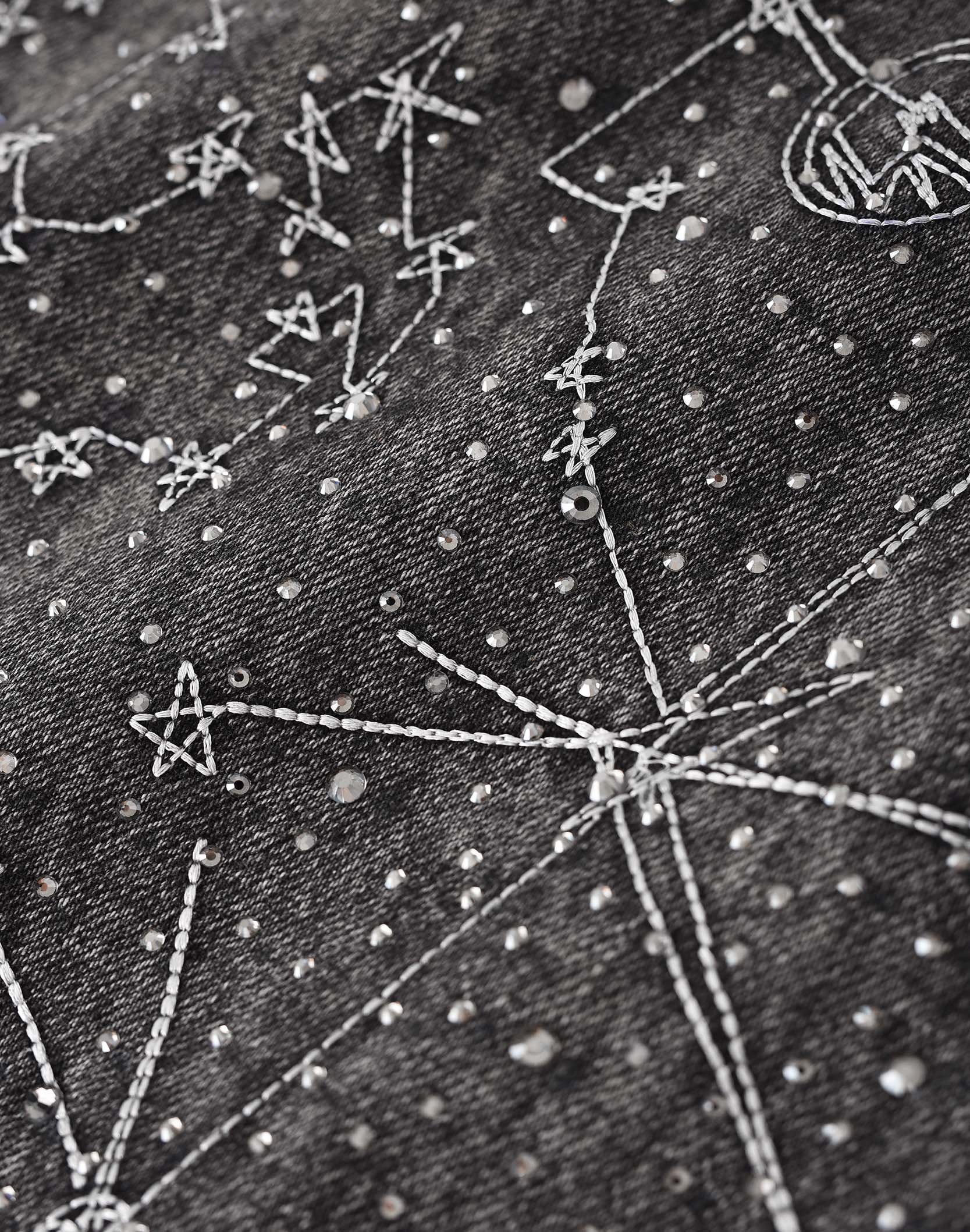 Birth of a Royal Child '20K Zodiac Diamond' Black Jeans