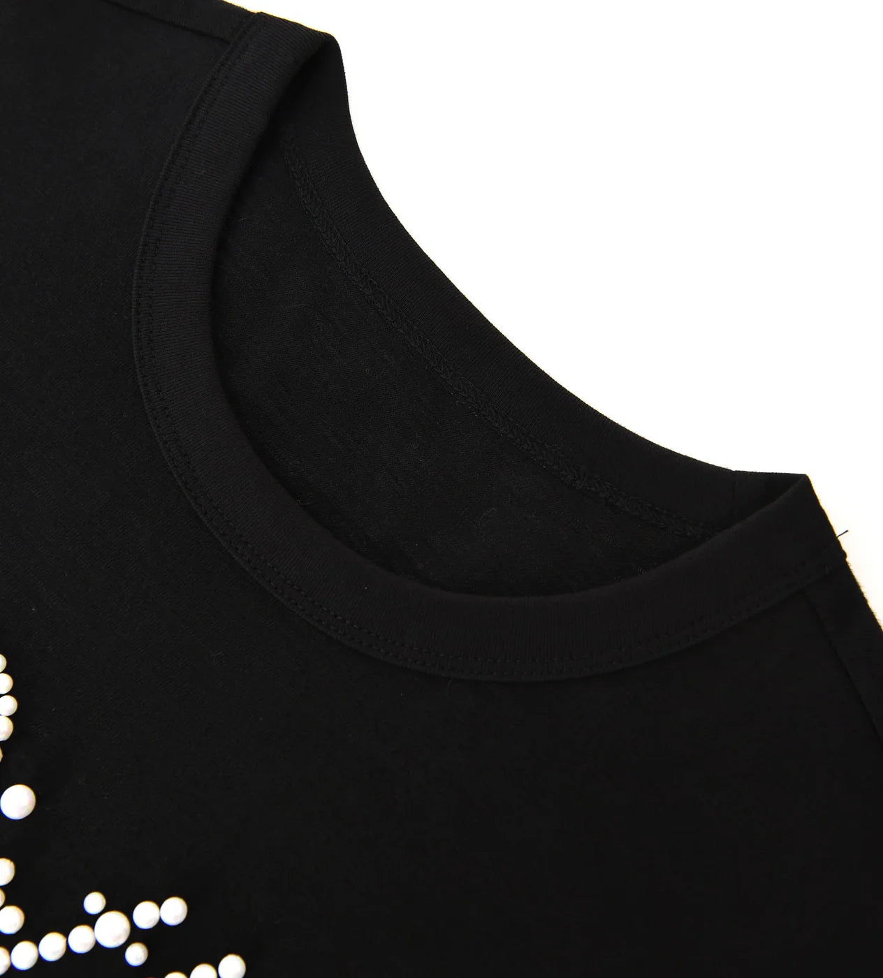 Birth of a Royal Child 'Pearl Patchwork' Black Tee