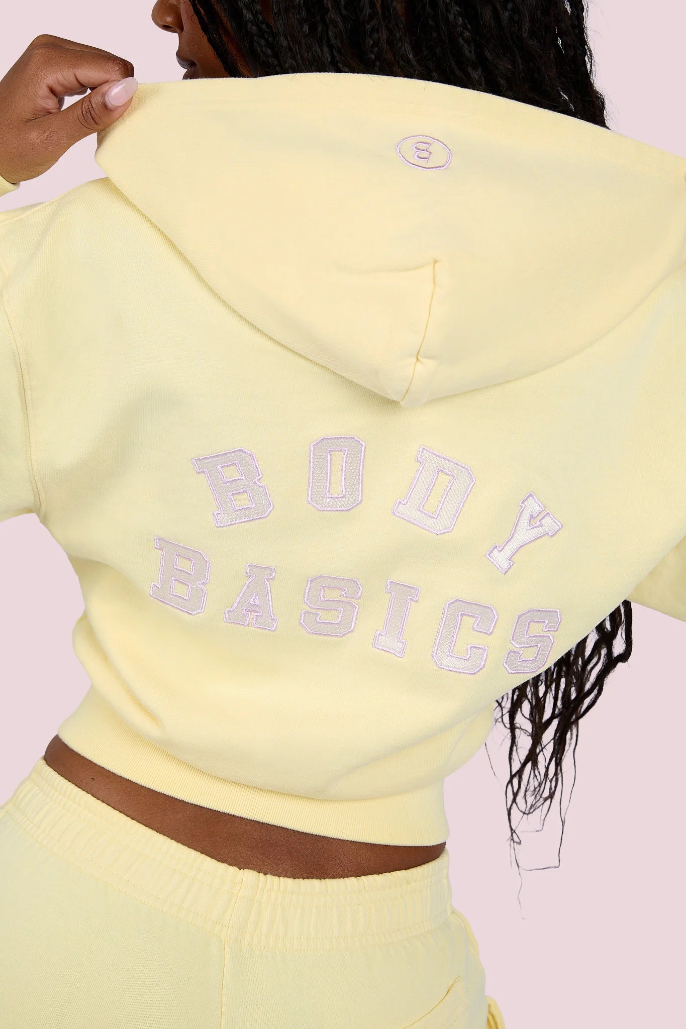 Body By Raven 'University' Butter Yellow & Lavender Hoodie