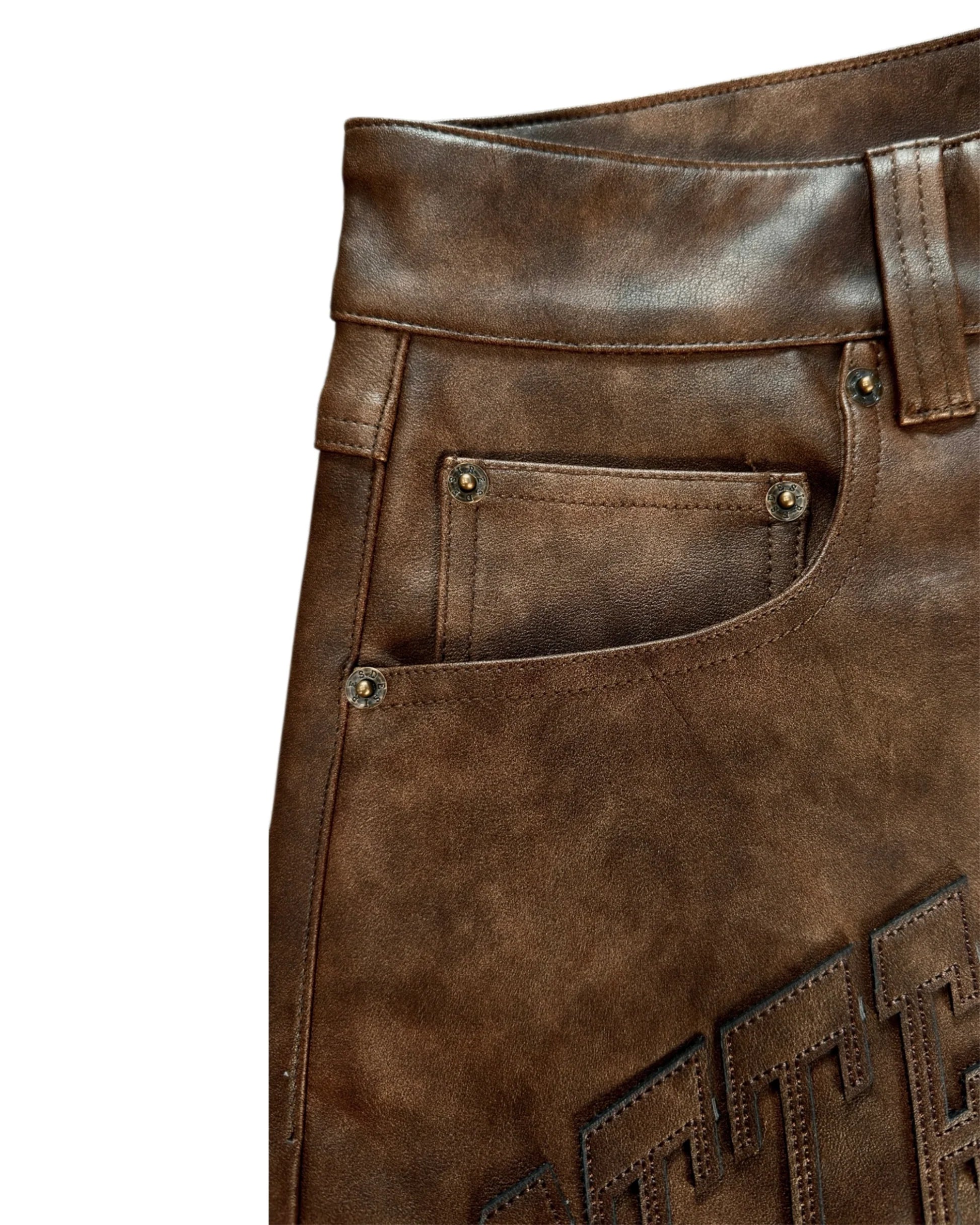 Bottega Desires Brown Leather Shorts