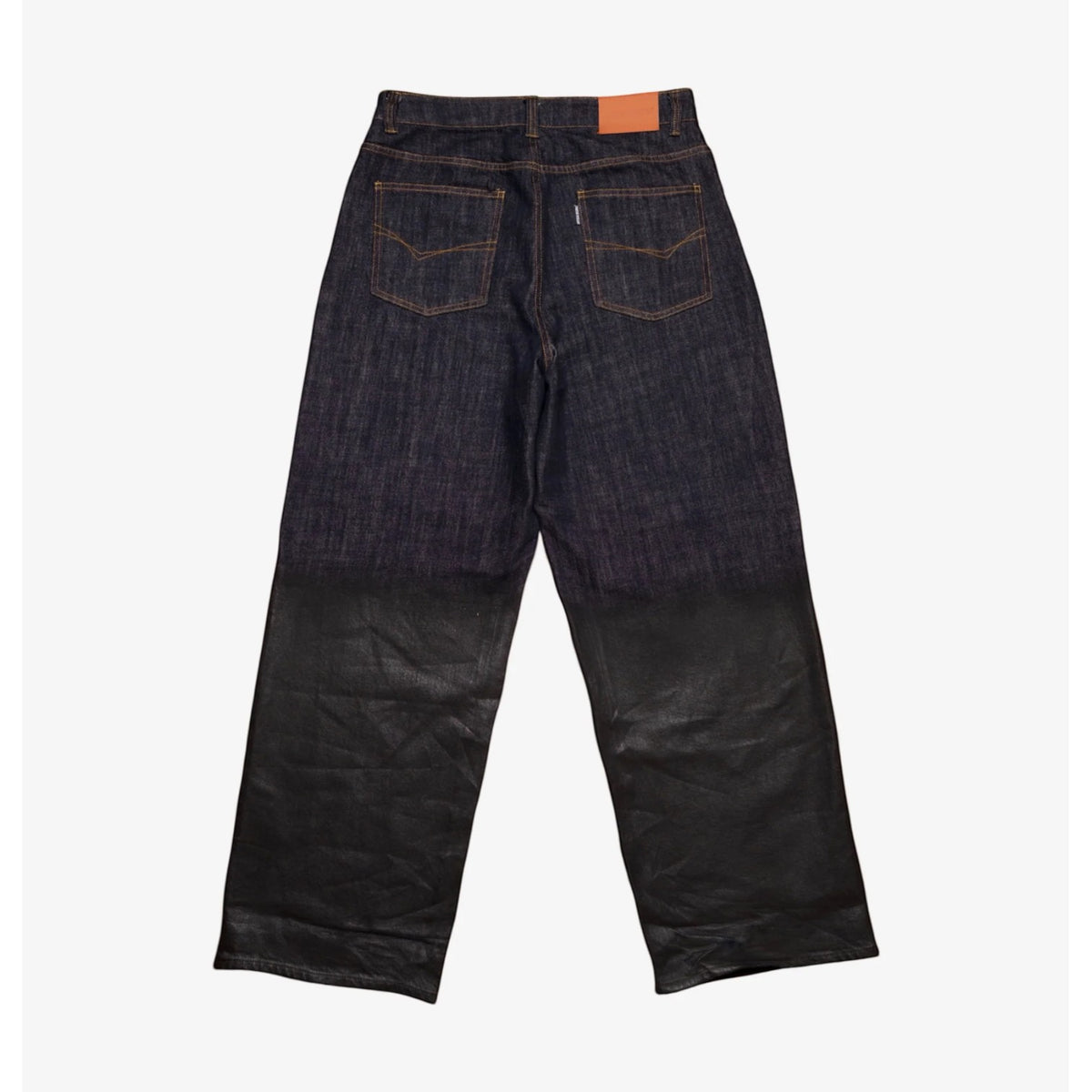 Bottega Desires 'Baggy Wax' Blue Jeans