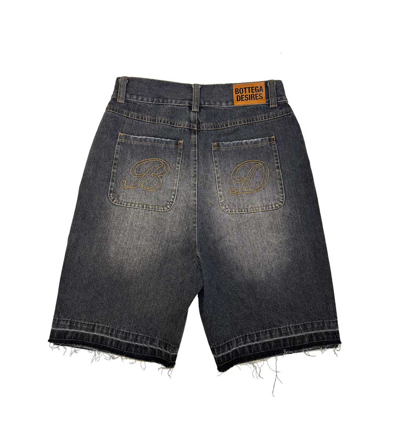Bottega Desires 'Logo' Black Jean Shorts