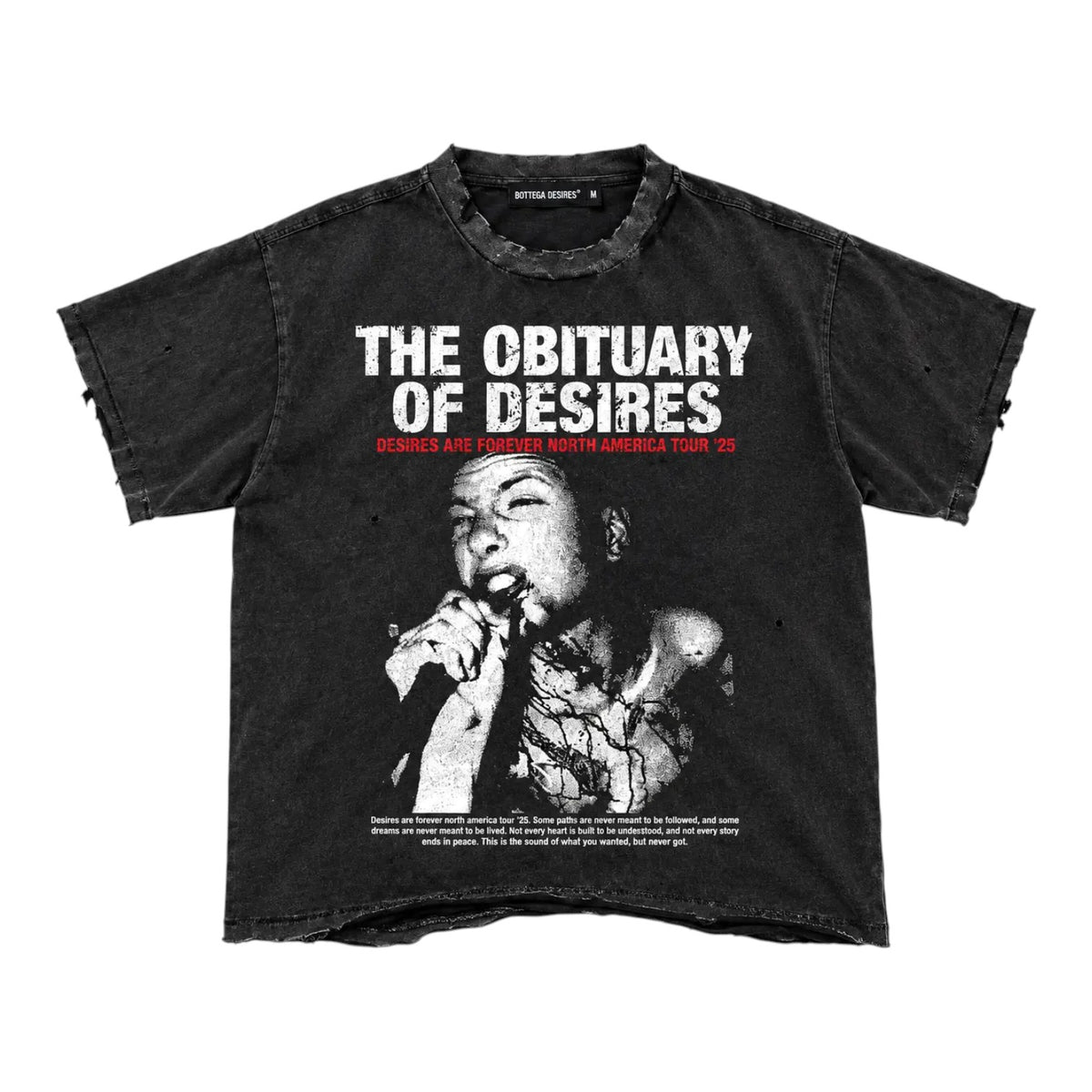 Bottega Desires 'Obituary' Black Tee