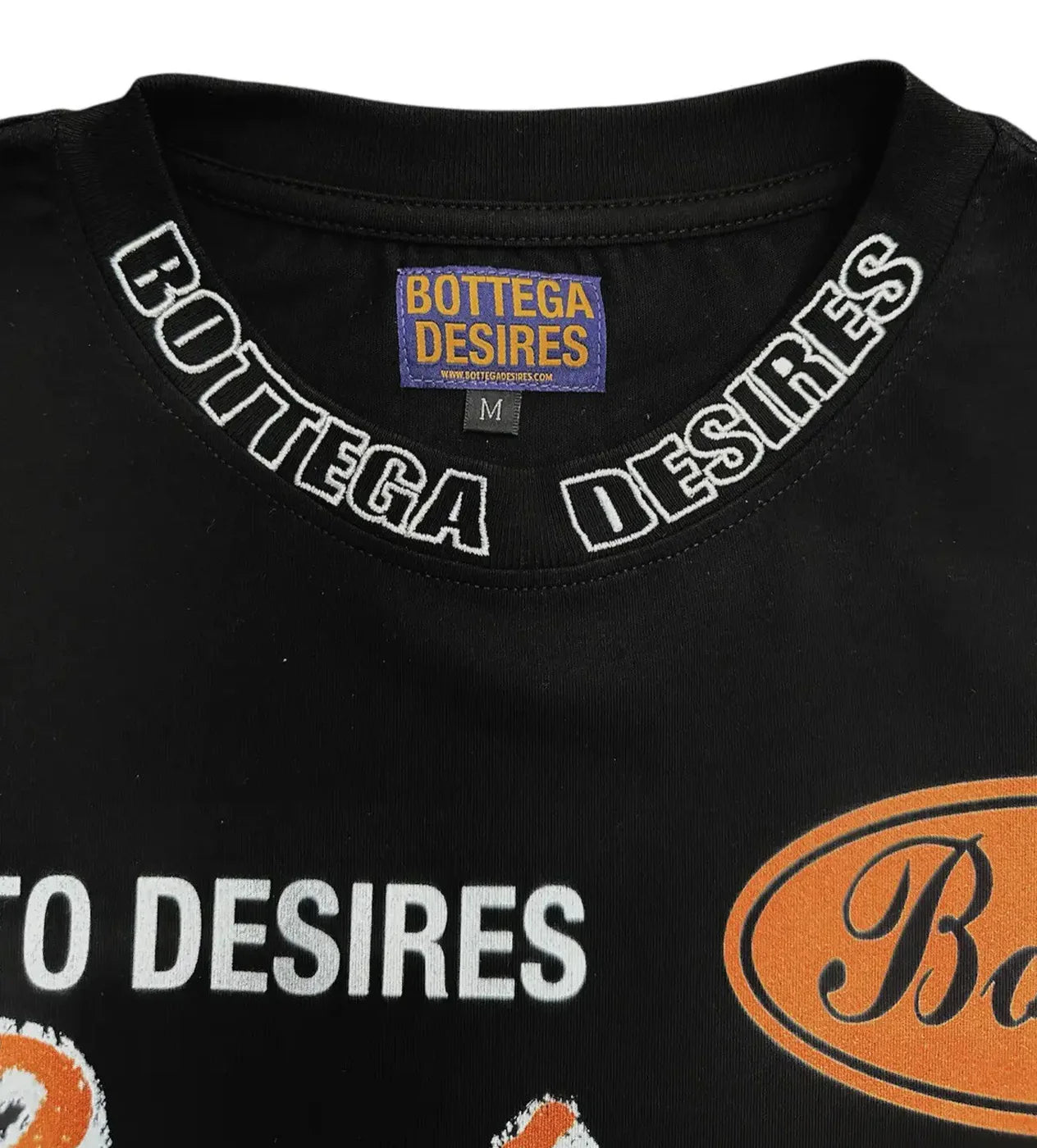 Bottega Desires 'Race to Desires' Black & Orange LS Tee