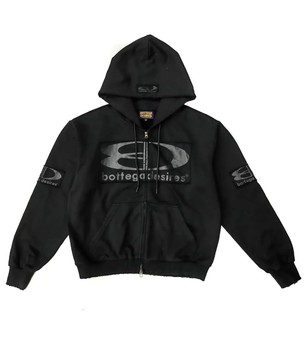 Bottega Desires 'Tech' Black Zip Up Hoodie