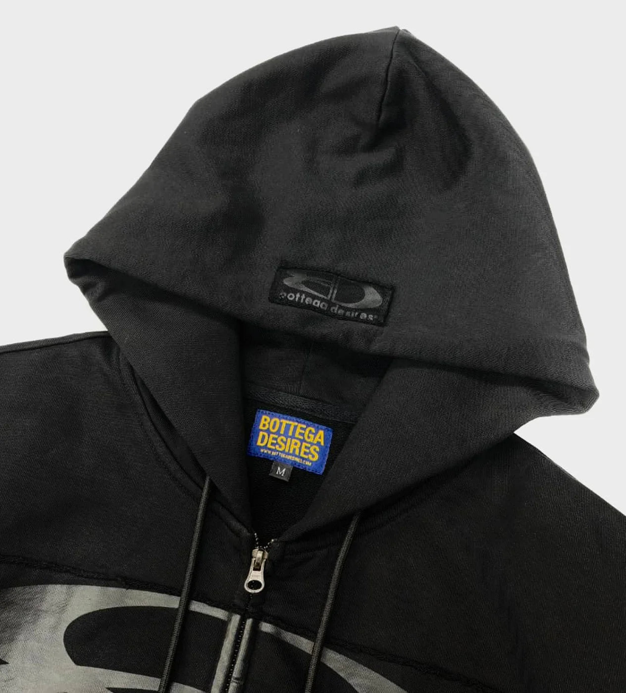Bottega Desires 'Tech' Black Zip Up Hoodie